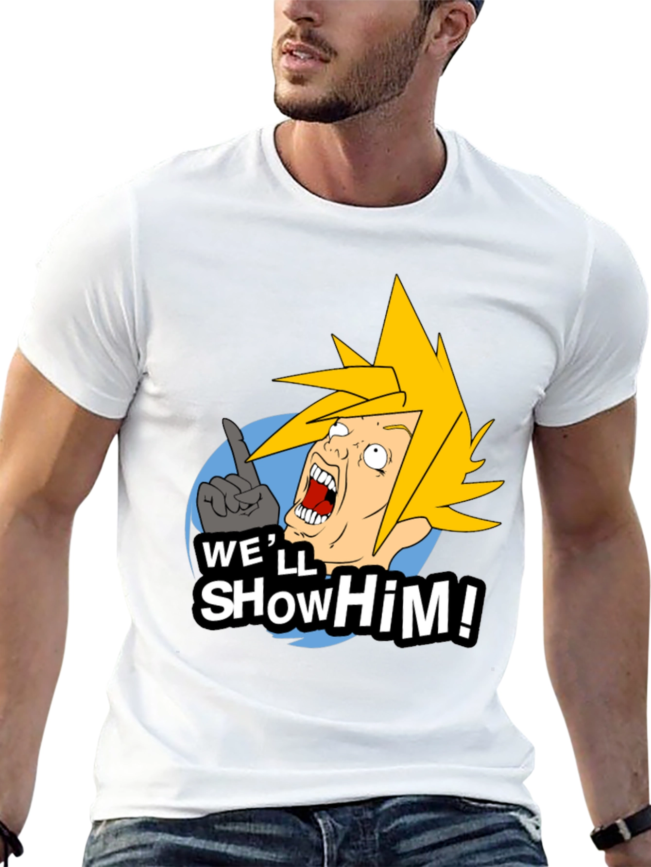 Black Funny Video Game T-Shirt - We'll Show Him! view 13
