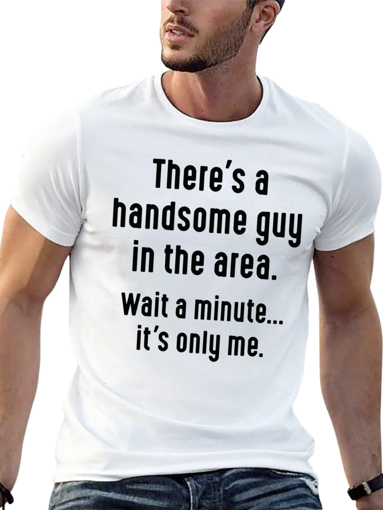 Black Handsome Guy T-Shirt - Funny Novelty Tee view 13