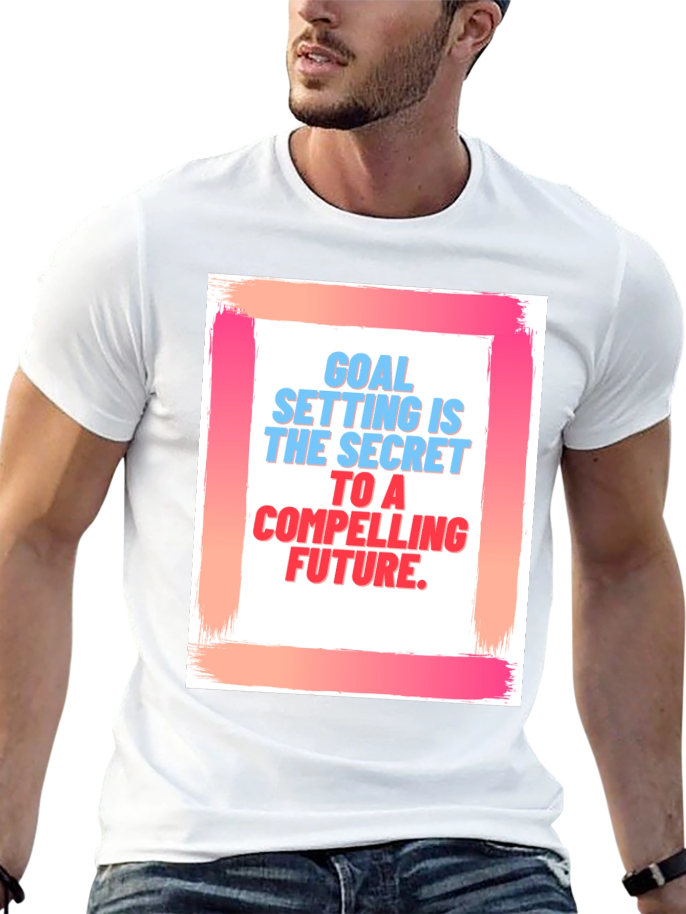 Black Goal Setting T-Shirt - Compelling Future Motivation Tee view 13