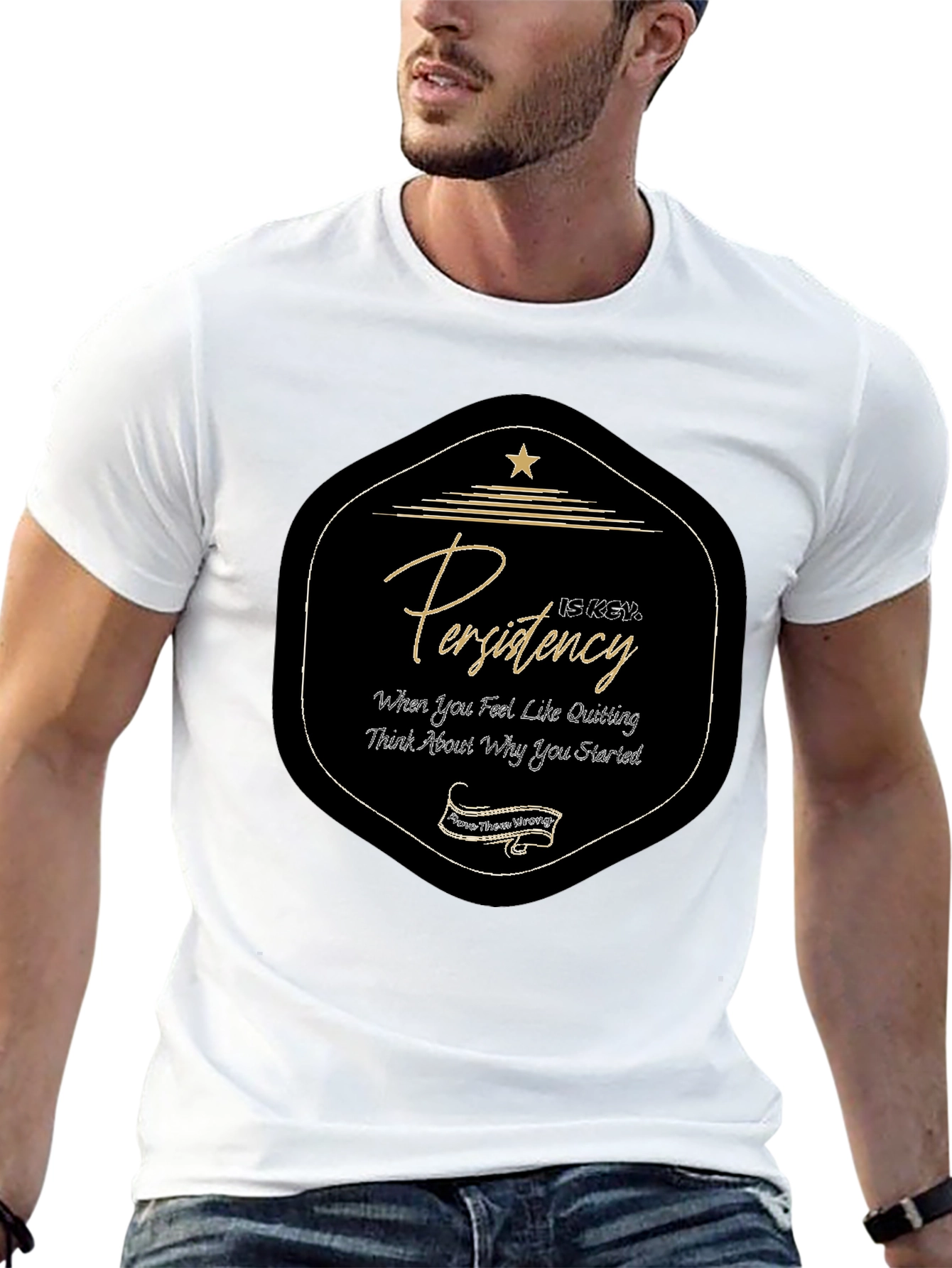 Black Persistence Graphic Tee - Motivation T-Shirt view 13