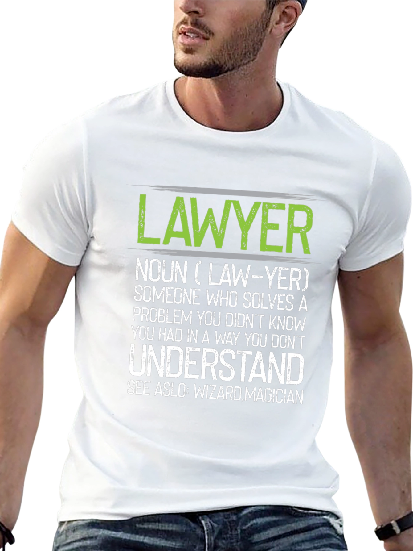 Black Lawyer Definition Graphic T-Shirt view 13