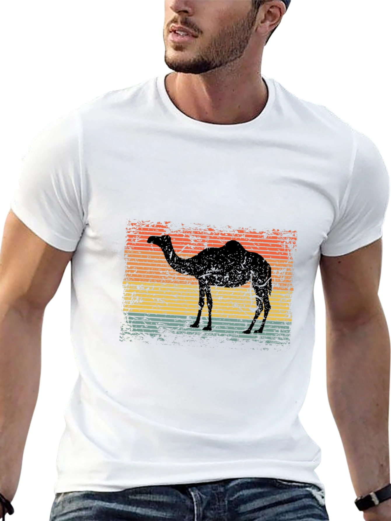 Black Retro Camel T-Shirt view 13