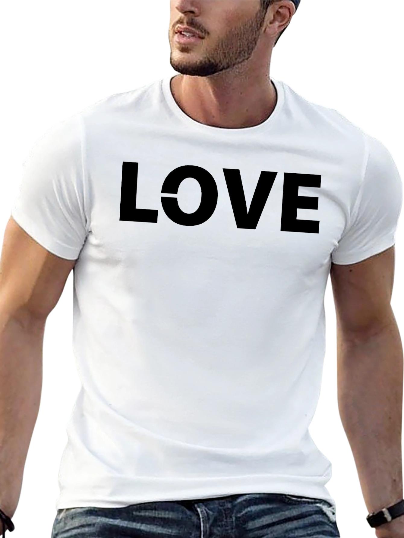Black Love Graphic Black T-Shirt - Trendy Casual Wear view 13
