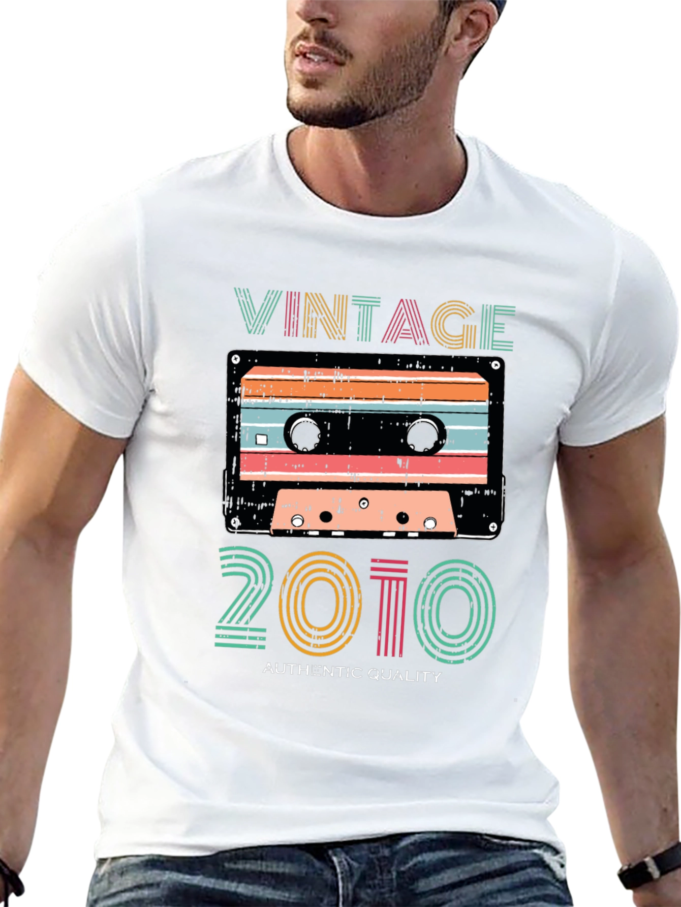 Black Vintage 2010 Cassette Tape Graphic T-Shirt view 13