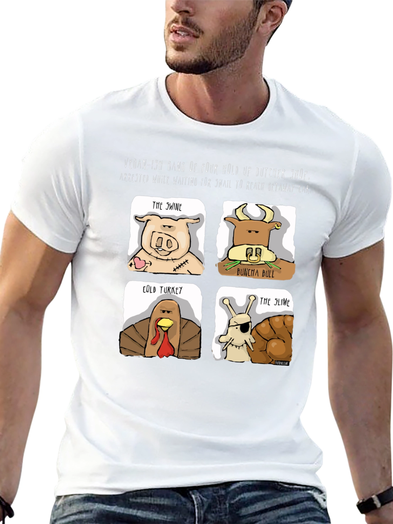 Black Vegan-ish Gang T-Shirt view 13