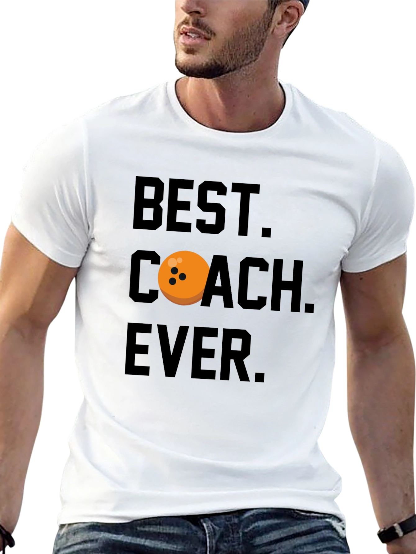 Black Best Coach Ever Bowling T-Shirt view 13