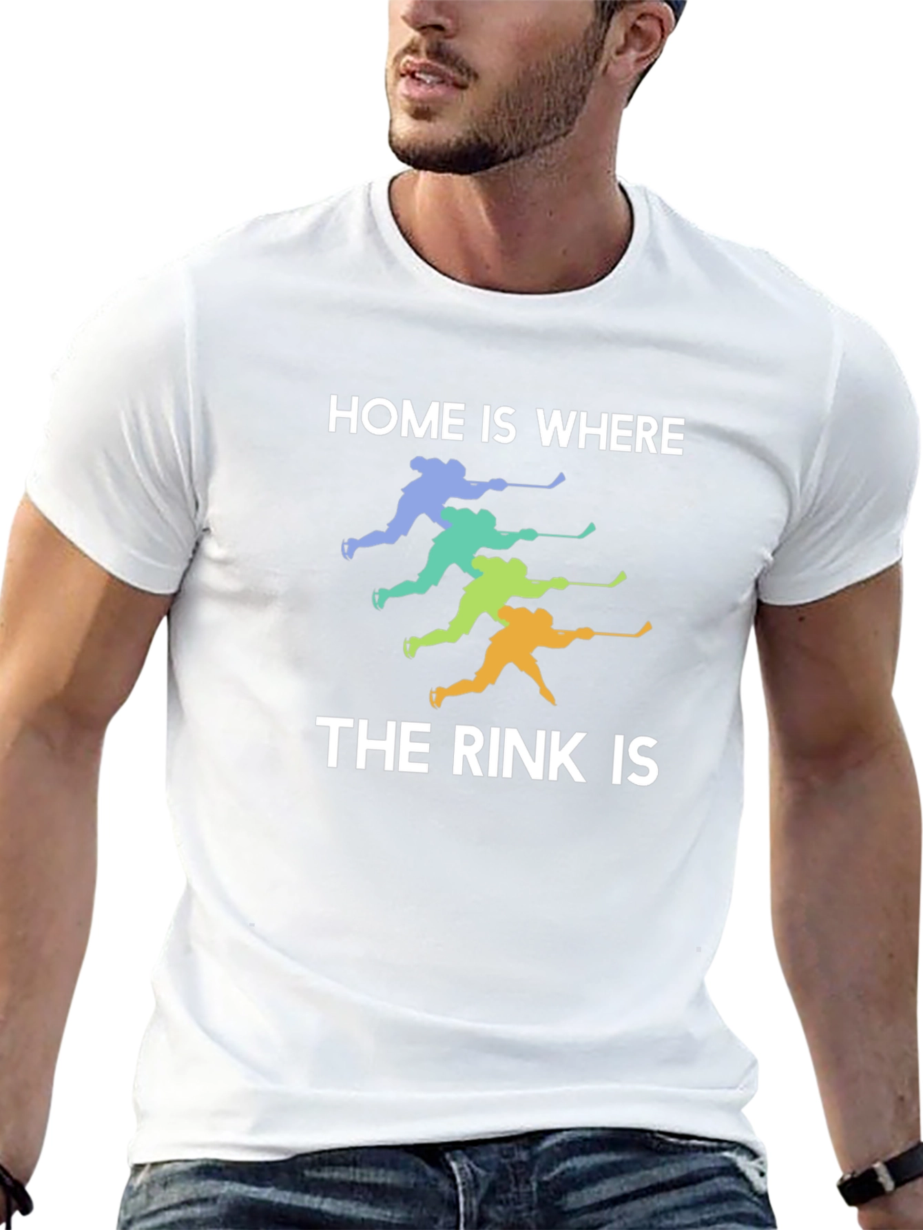 Black Hockey Rink Tee: Home is Where the Rink Is view 13
