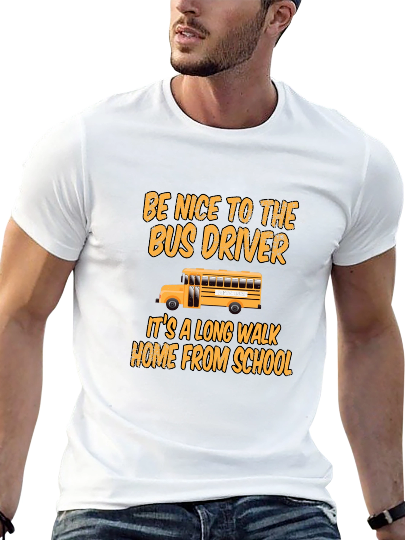 Black Be Nice to the Bus Driver T-Shirt view 13