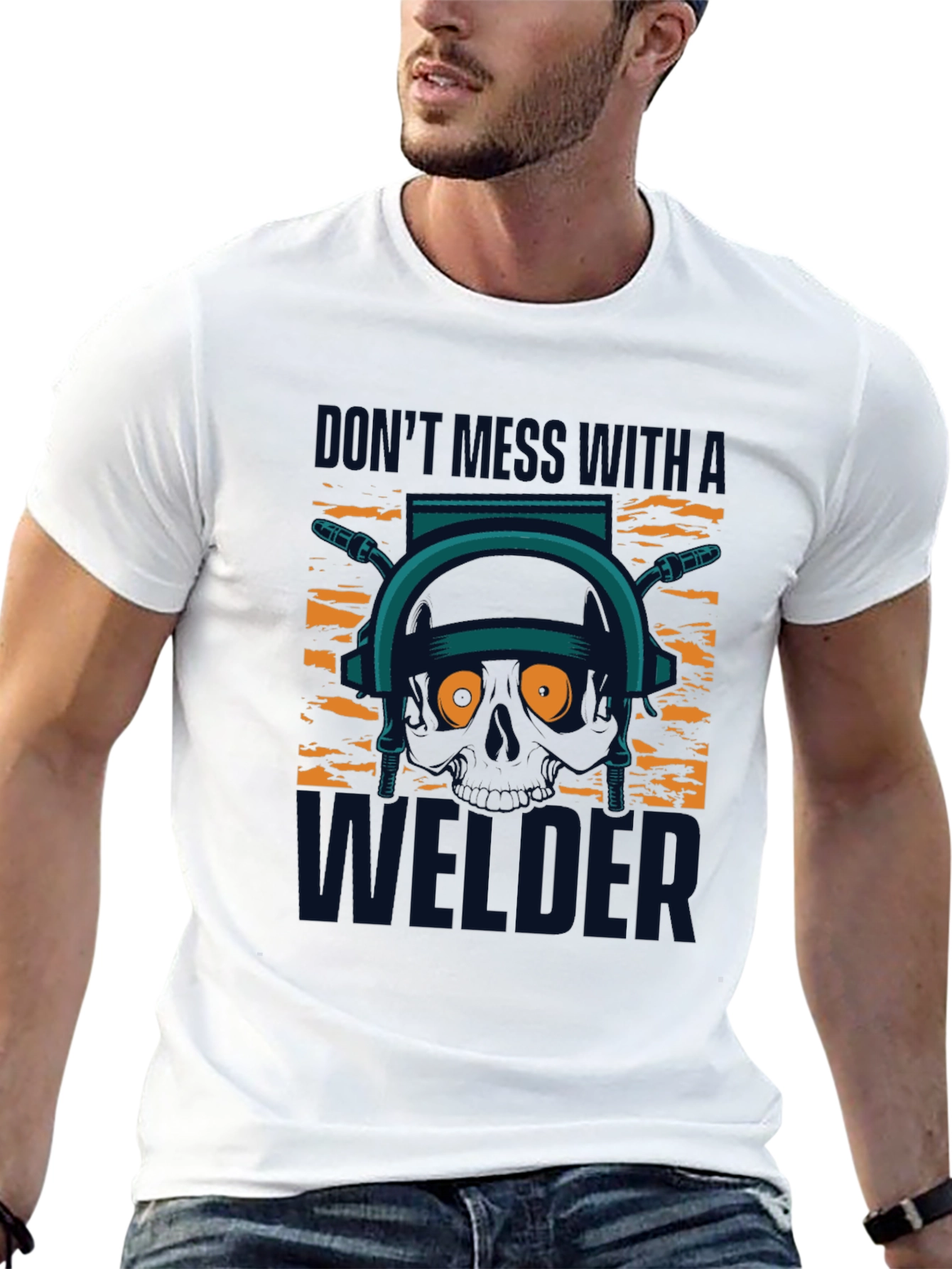 Black Don't Mess With A Welder T-Shirt view 13