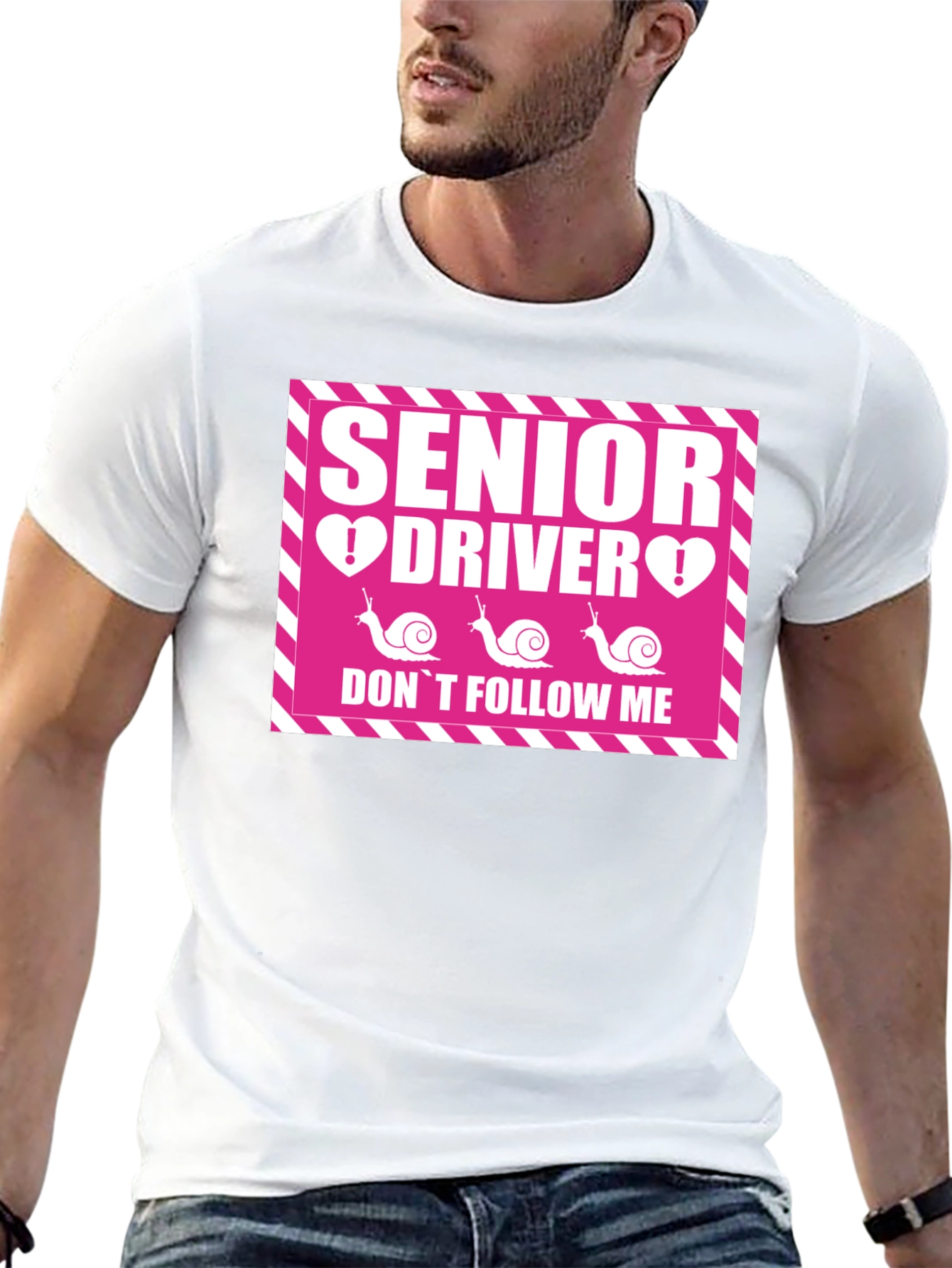 Black Senior Driver Don't Follow Me T-Shirt view 13