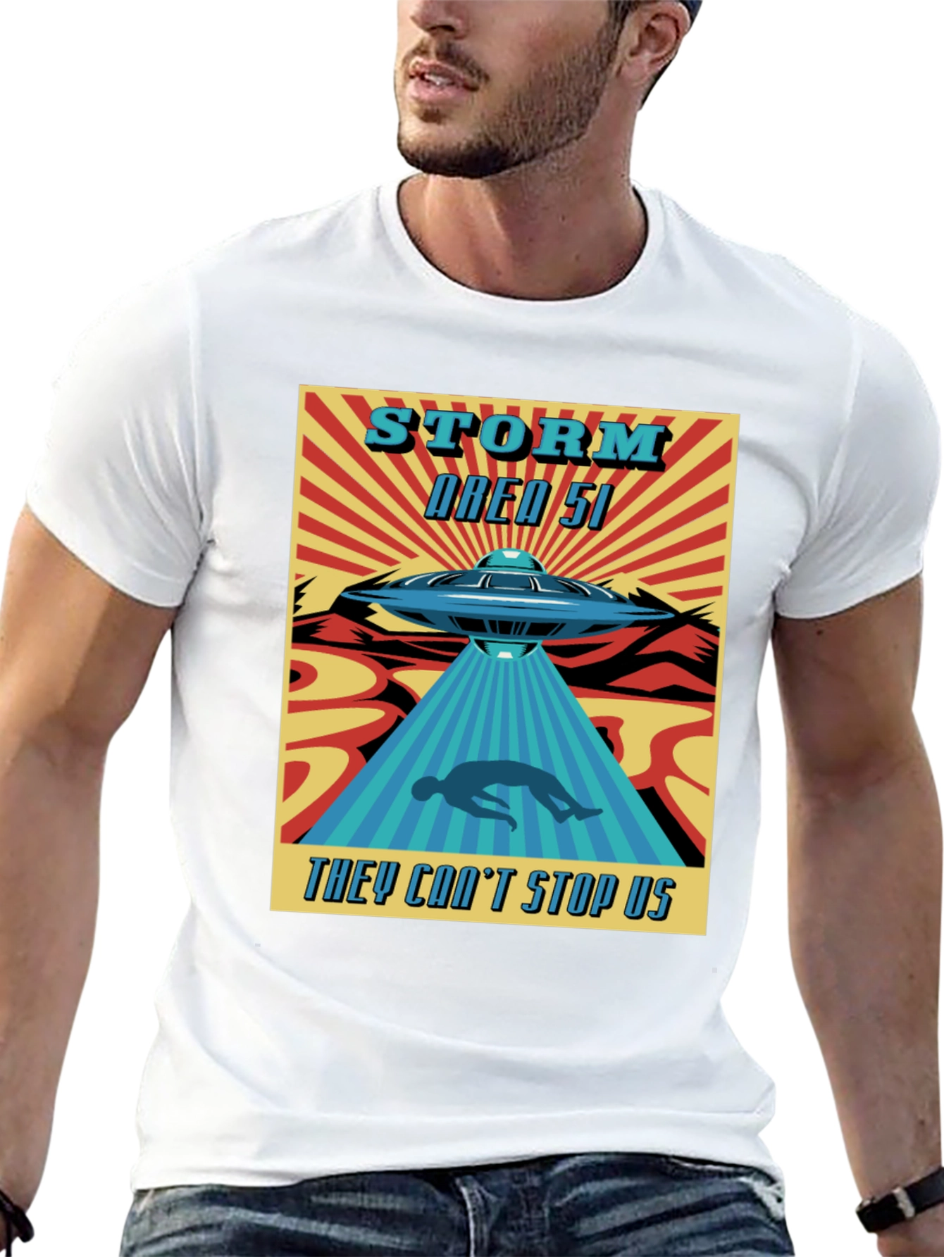 Black Storm Area 51 T-Shirt - They Can't Stop Us! view 13