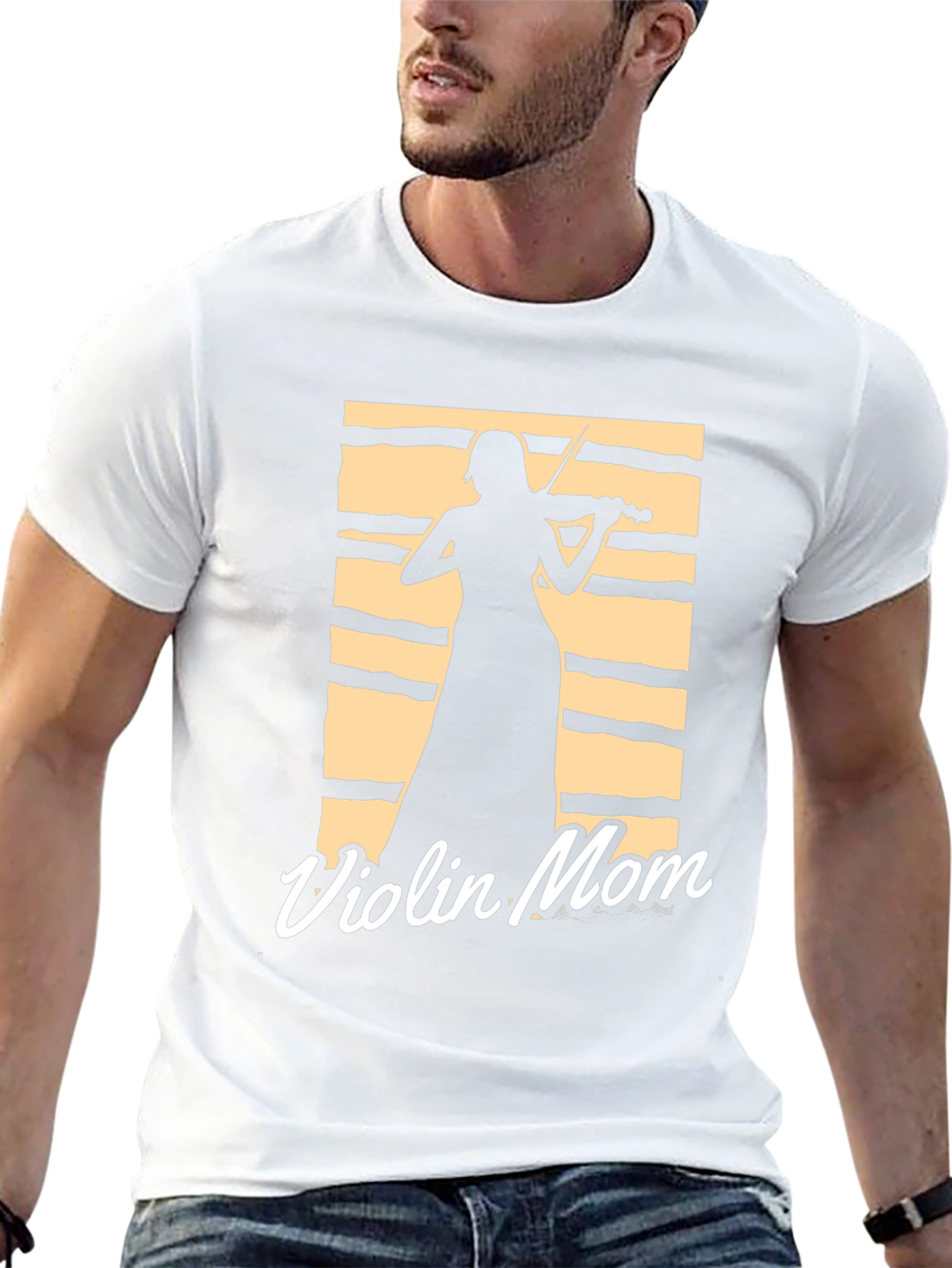 Black Violin Mom T-Shirt - Musician Silhouette Tee view 13