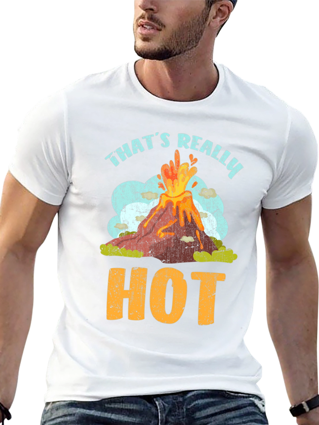 Black That's Really Hot Volcano T-Shirt view 13