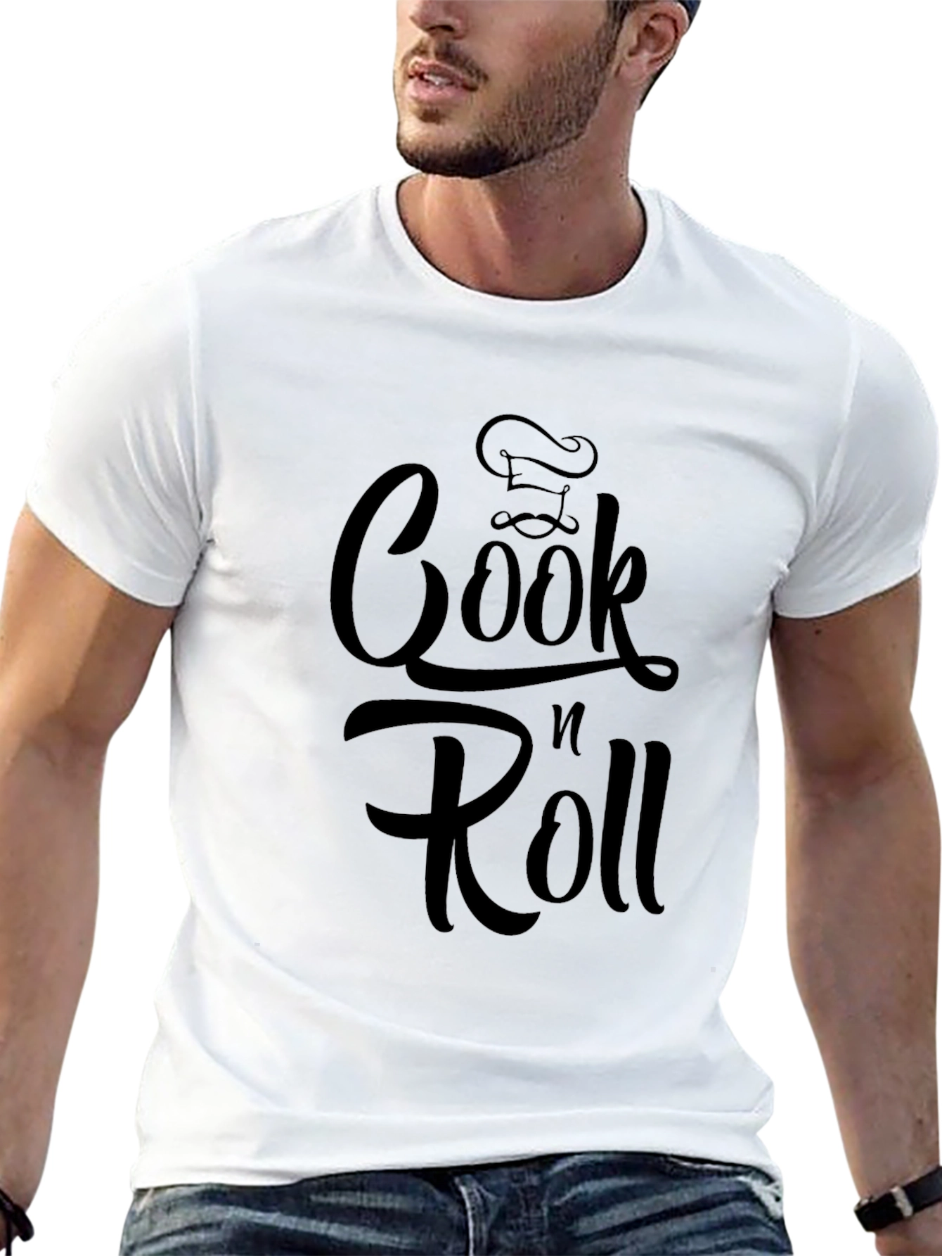 Black Cook 'n' Roll Graphic T-Shirt - Chef Inspired Tee view 13