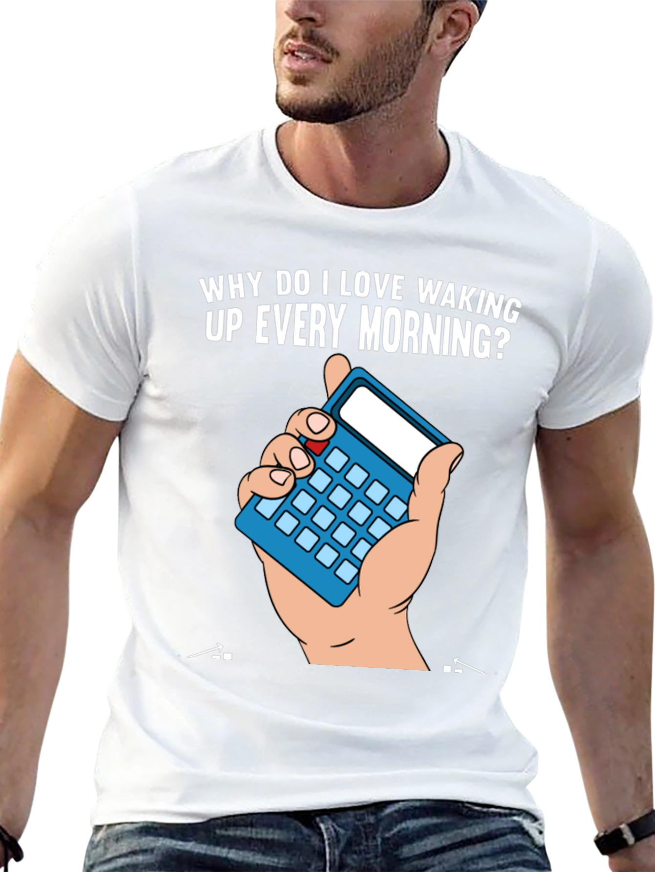Black Funny Math Joke T-Shirt - Why I Love Waking Up view 13