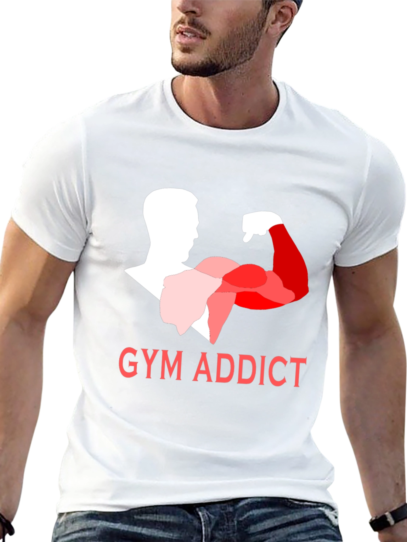 Black Gym Addict Black T-Shirt view 13