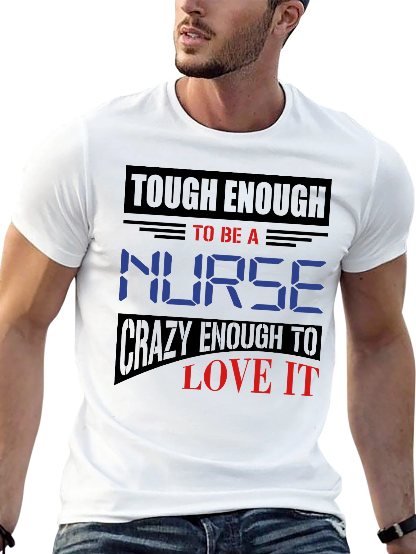 Tough Enough Nurse Graphic T-Shirt - 13