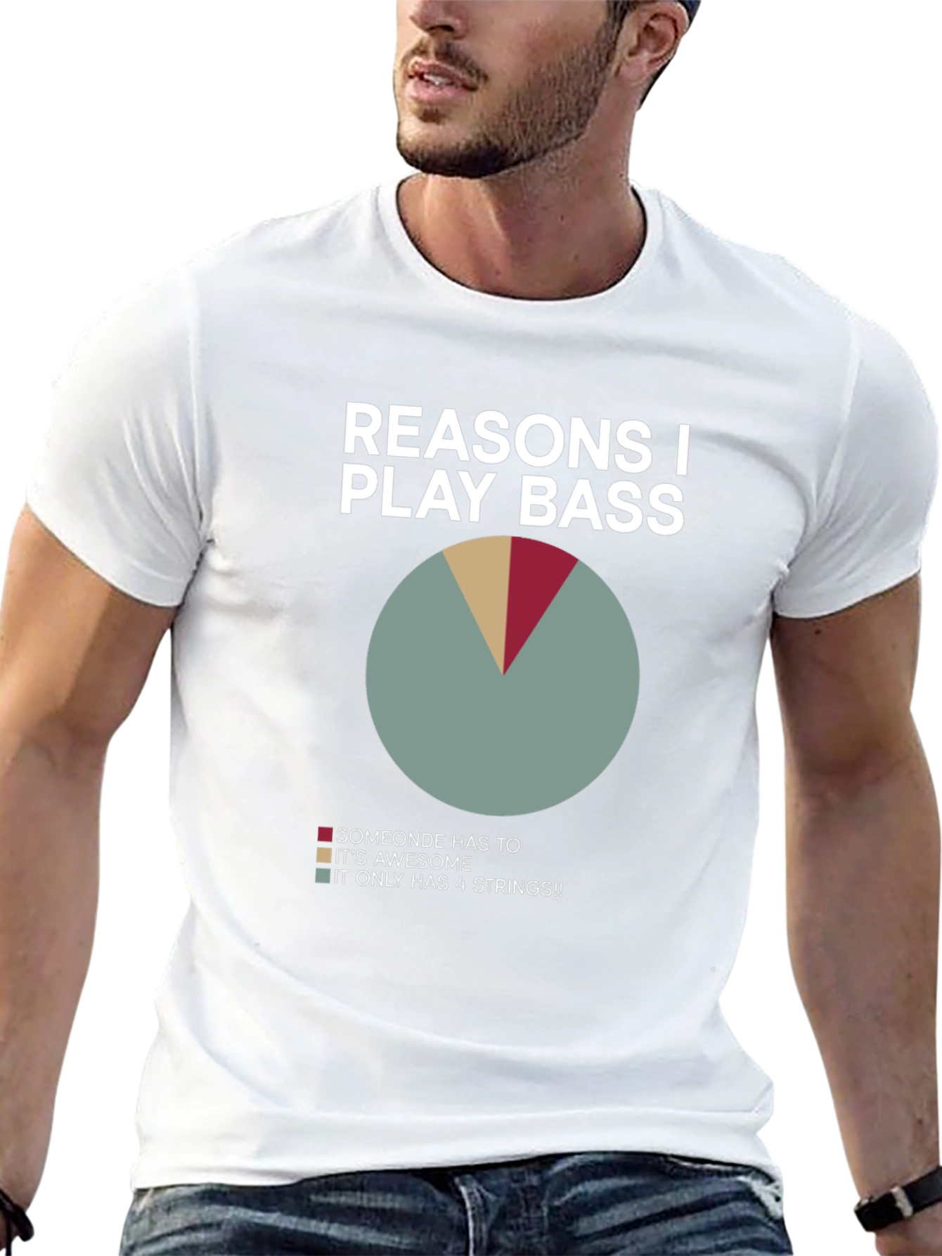 Black Reasons I Play Bass T-Shirt view 13