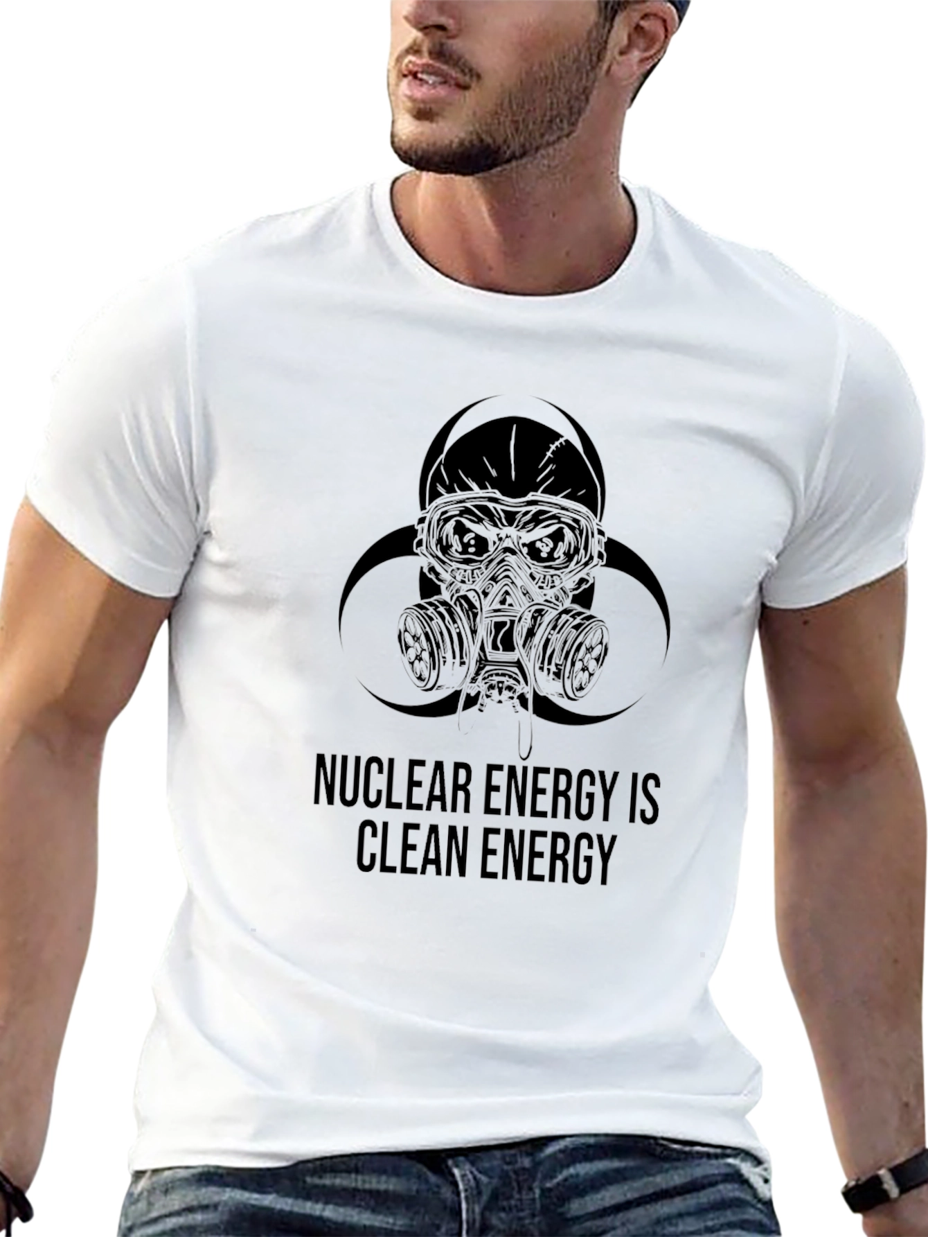 Black Nuclear Energy Clean Energy Graphic T-Shirt view 13