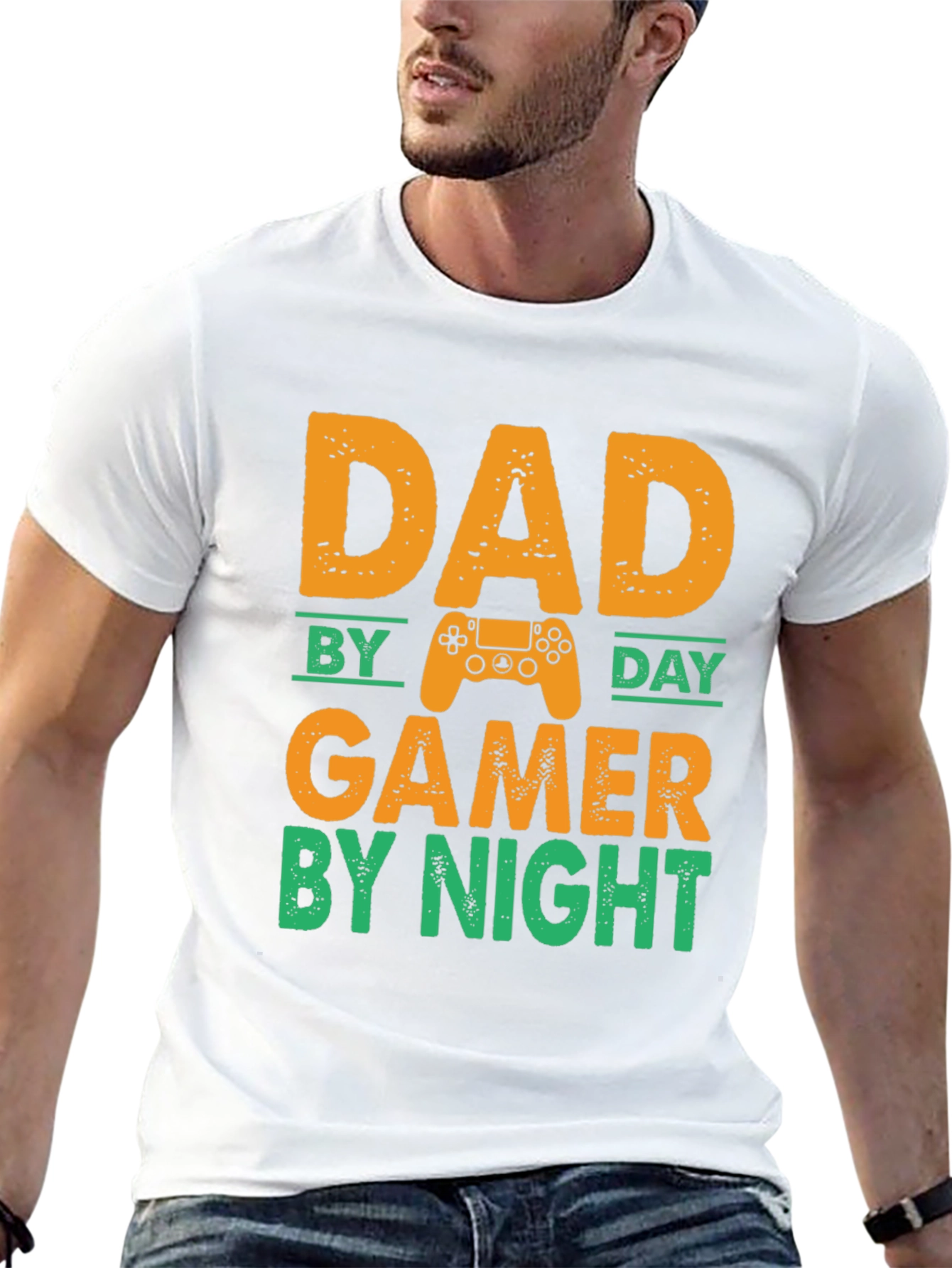Black Dad By Day Gamer By Night T-Shirt view 13