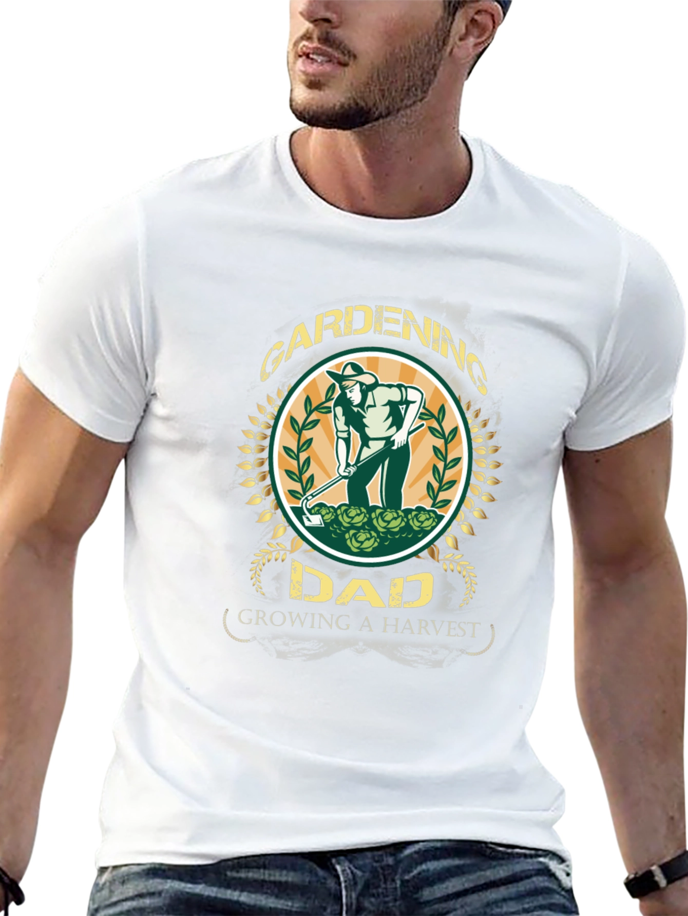 Black Gardening Dad T-Shirt - Growing A Harvest view 13