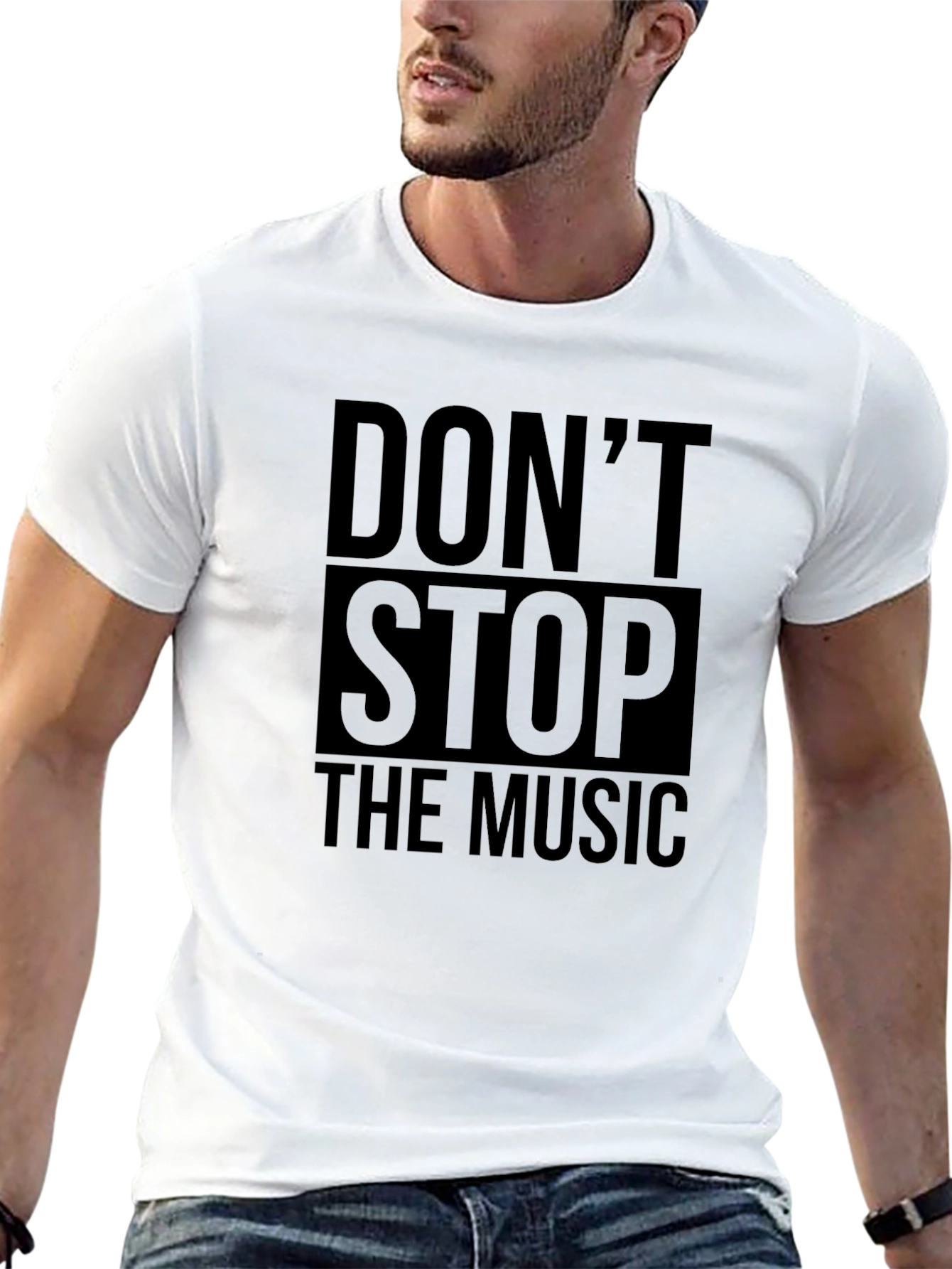 Black Don't Stop the Music Graphic Tee view 13