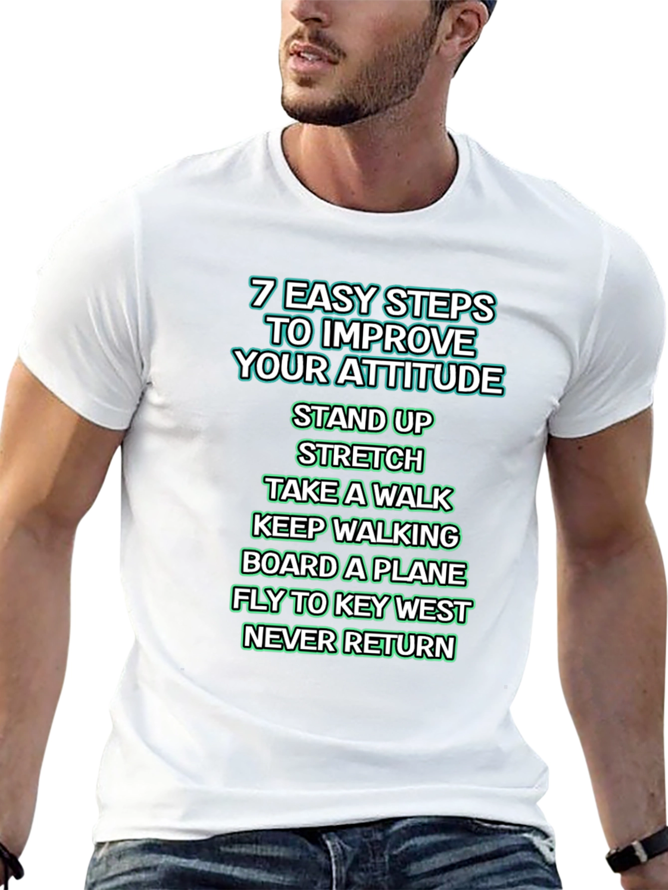 Improve Your Attitude T-Shirt - Key West Humor Tee - 13