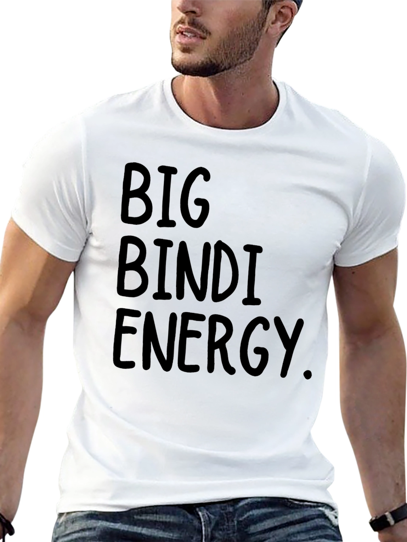 Black Big Bindi Energy T-Shirt - Black Crew Neck Tee view 13