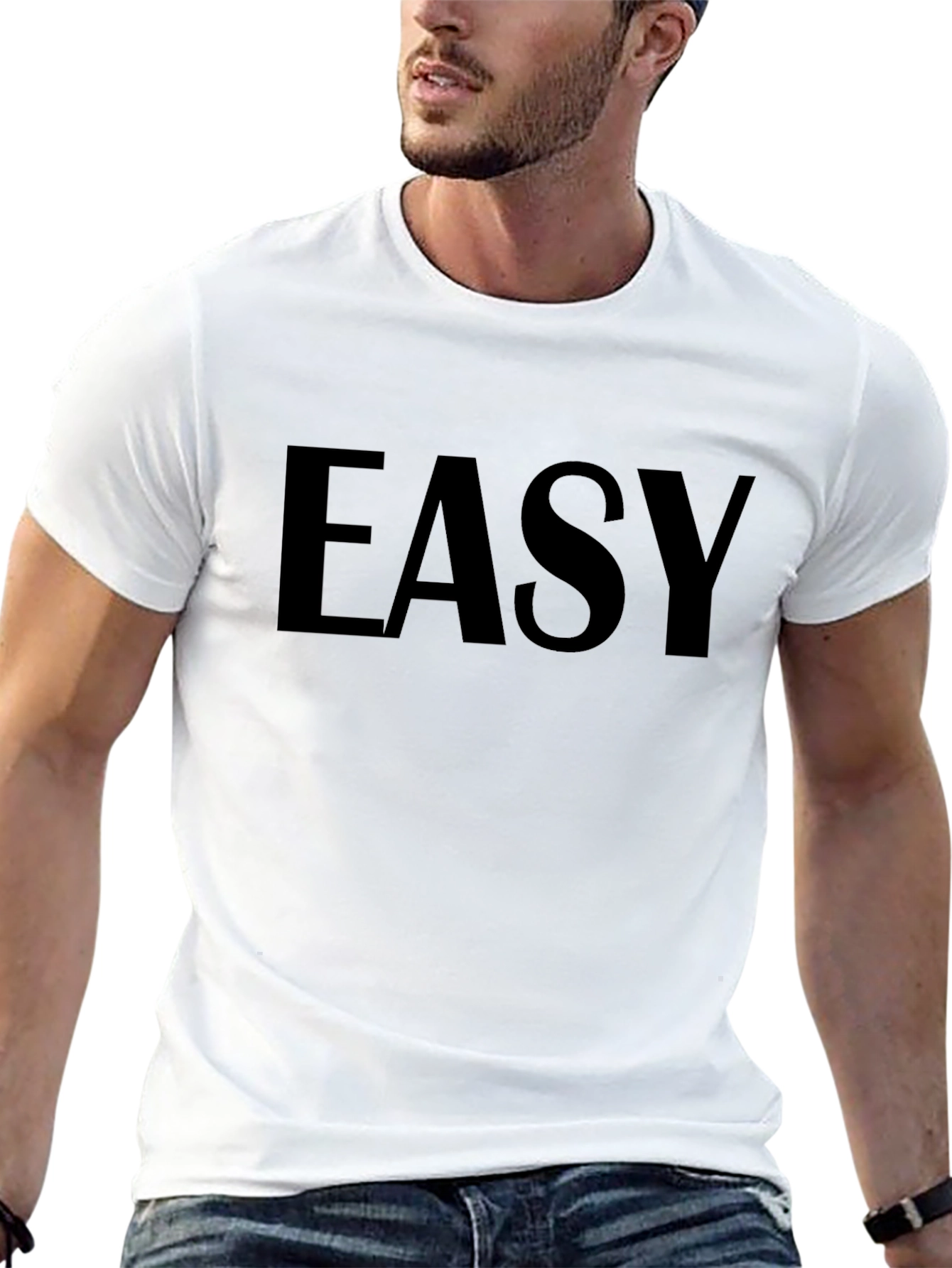 Black EASY Black Graphic Tee - Casual Comfort view 13