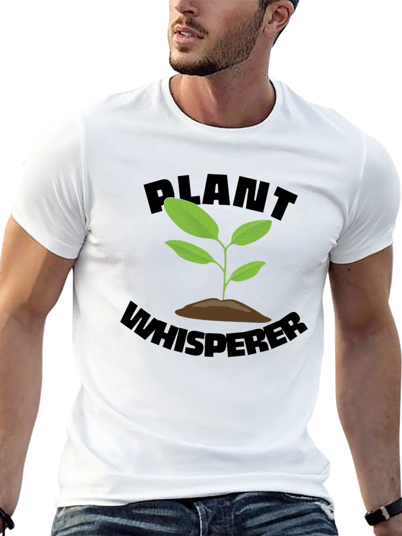 Black Plant Whisperer Black T-Shirt - Gardening Tee view 13