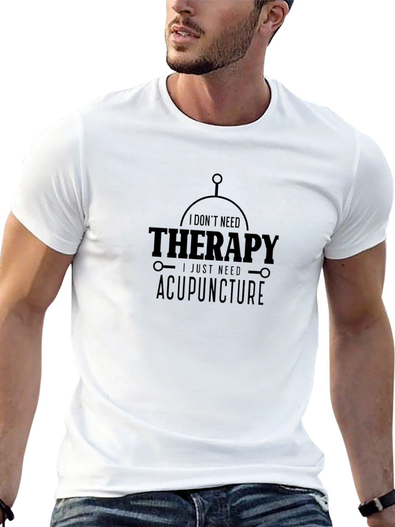 Black Acupuncture Therapy Black Graphic T-Shirt view 13