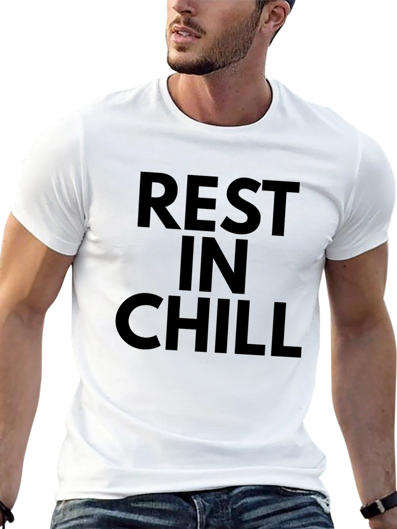 Black Rest In Chill T-Shirt - Relaxed Style view 13