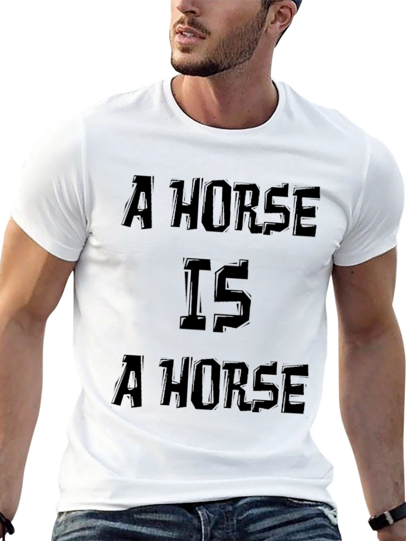 Black A Horse Is A Horse Graphic Tee - Black view 13
