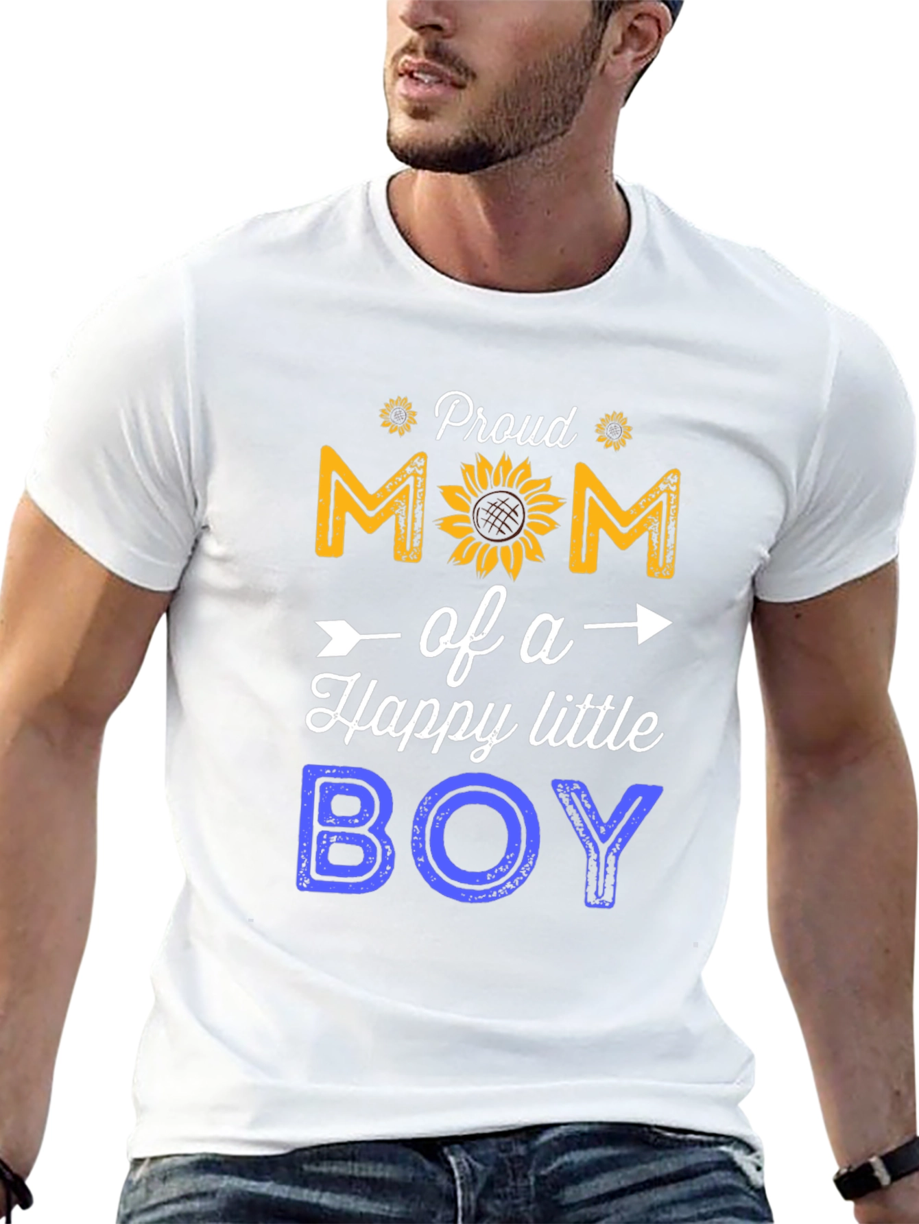 Black Proud Mom of a Happy Little Boy T-Shirt view 13