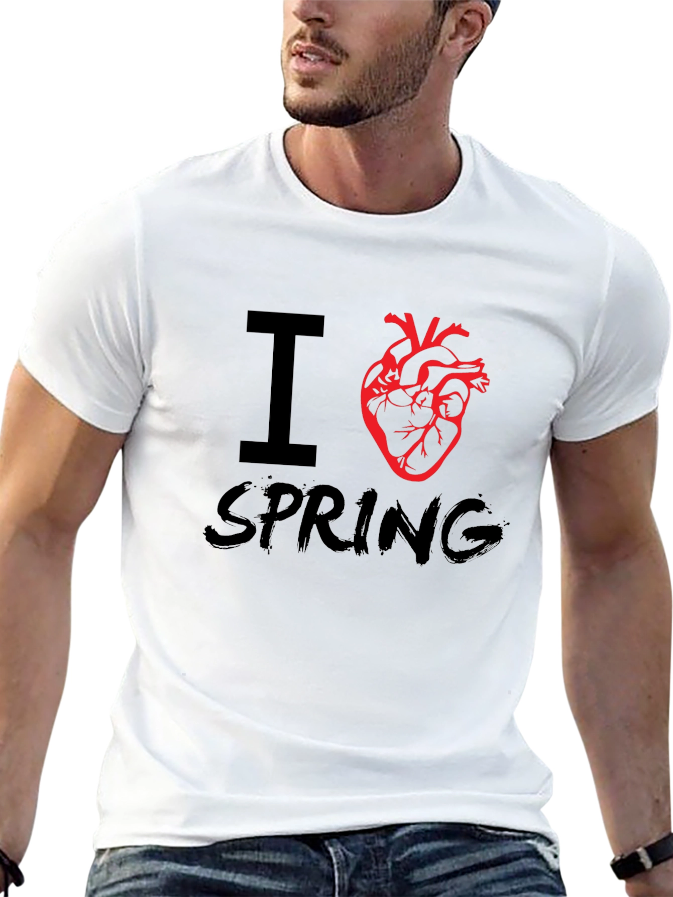Black I Heart Spring Graphic Tee - Black view 13