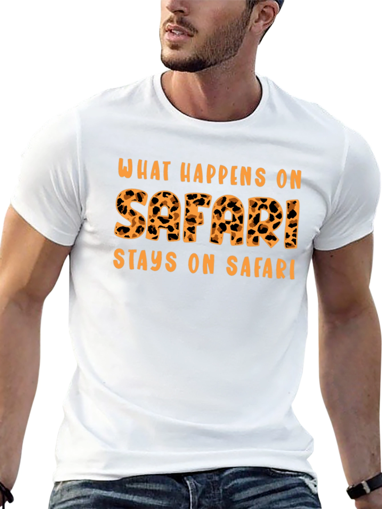 Black Safari Adventure T-Shirt - What Happens On Safari view 13
