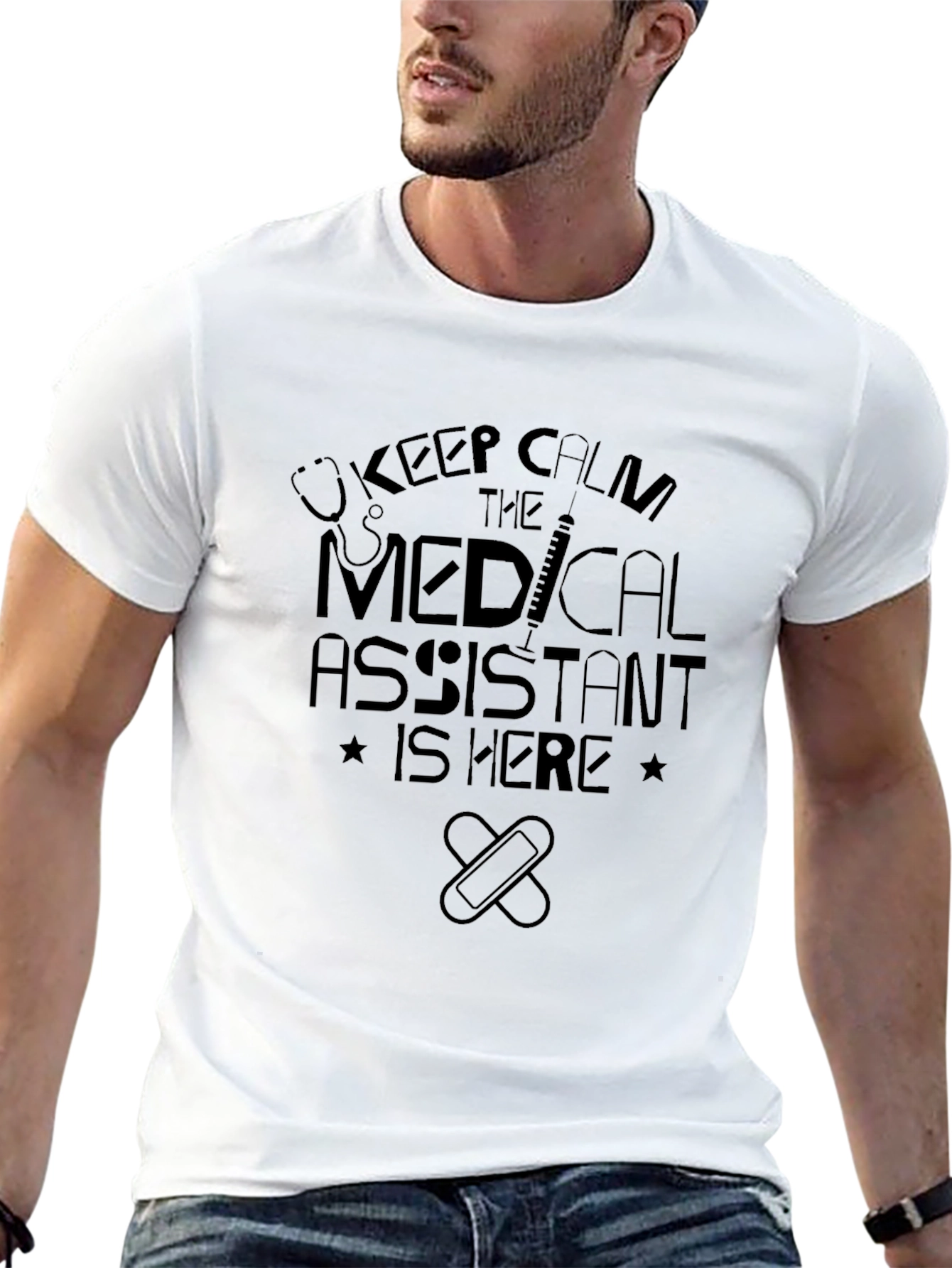Black Medical Assistant T-Shirt - Keep Calm view 13