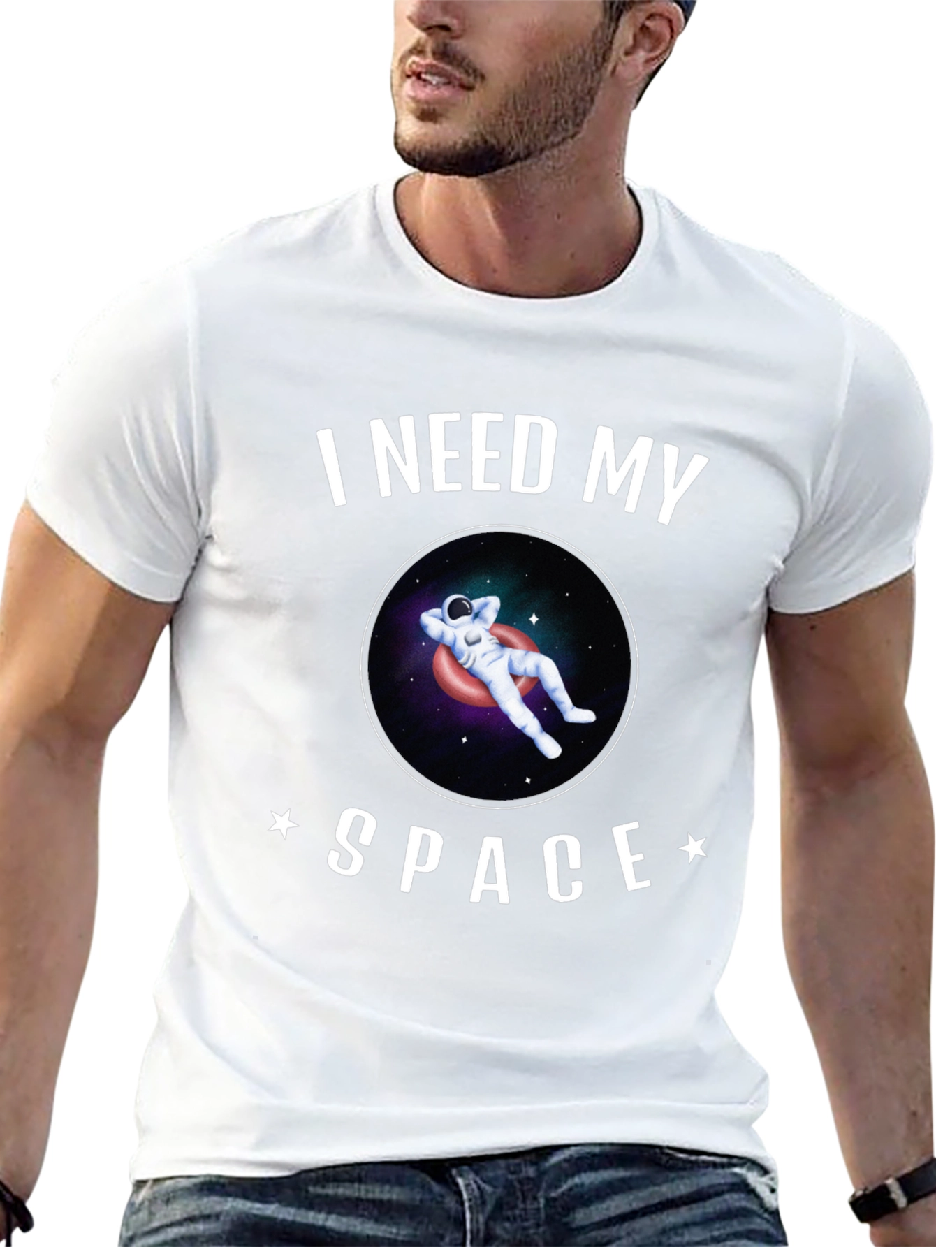 Black I Need My Space Graphic T-Shirt view 13