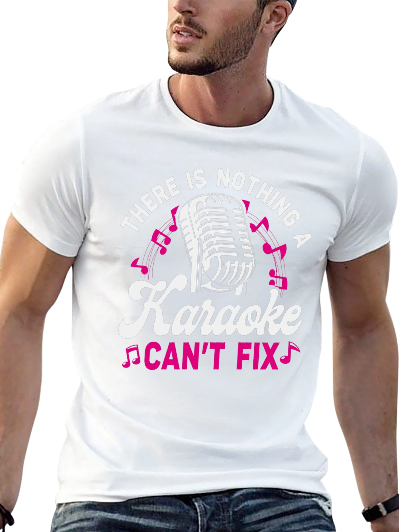 Black Karaoke Fix T-Shirt - Music Lover Tee view 13