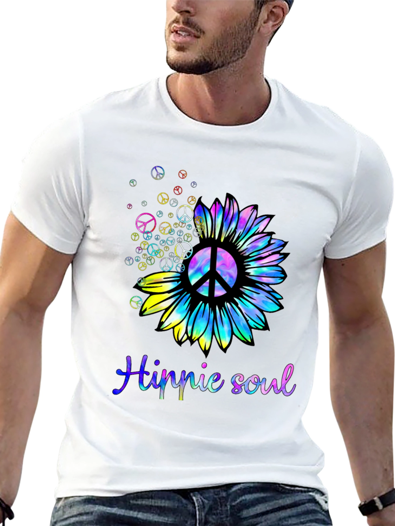 Black Hippie Soul Sunflower Graphic Tee view 13