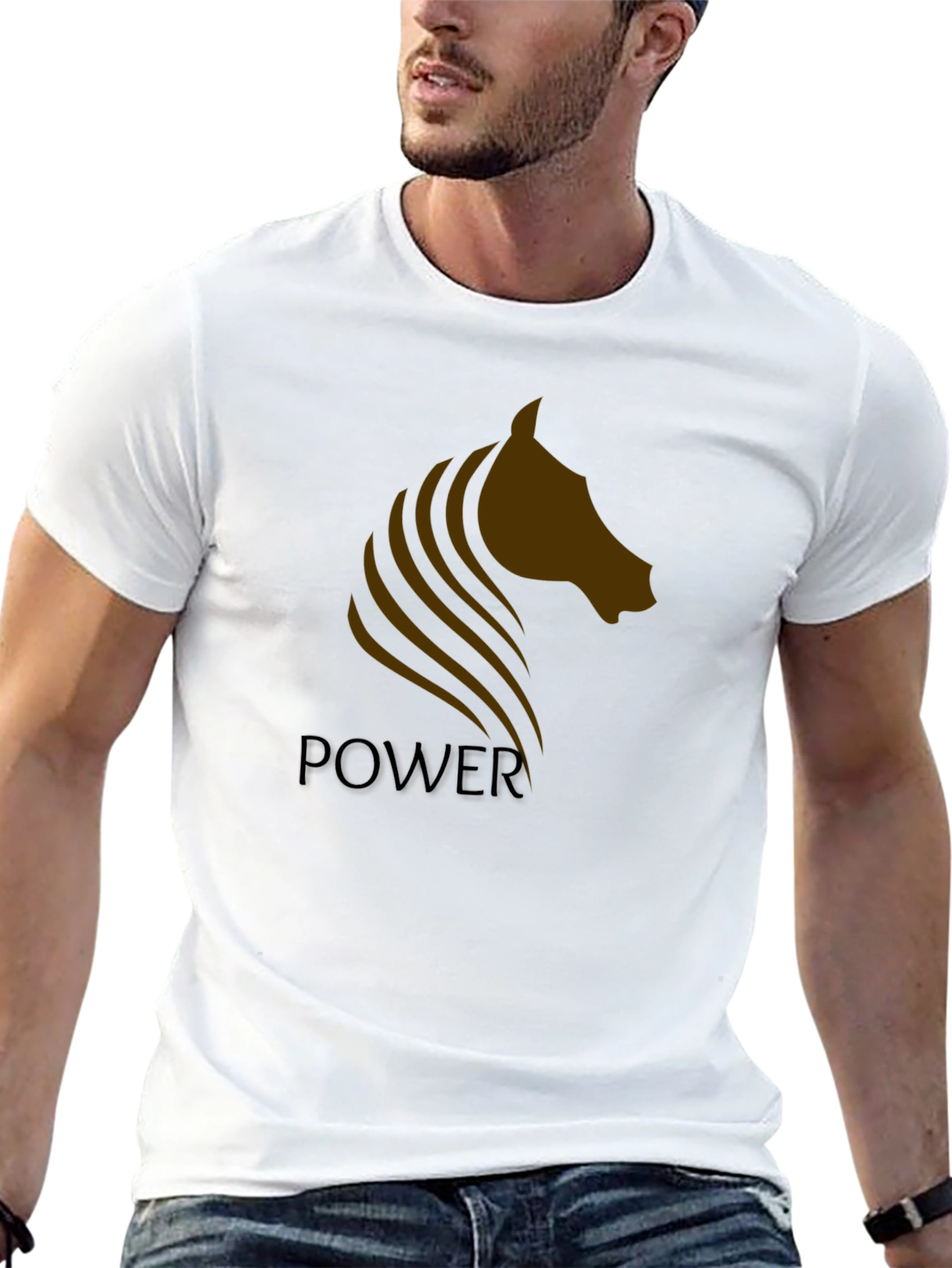Black Power Horse Graphic Tee - Black view 13