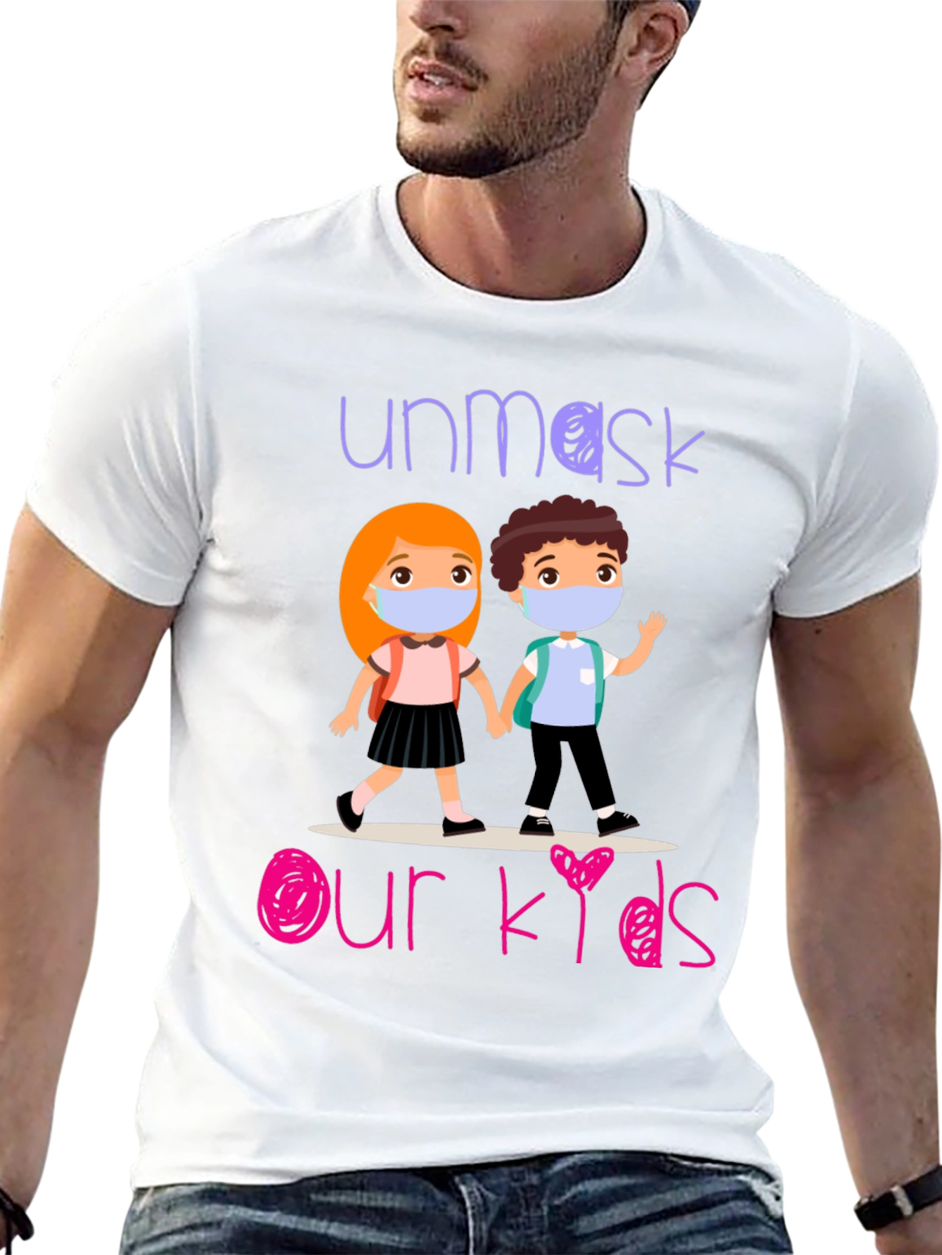 Black Unmask Our Kids Graphic T-Shirt view 13