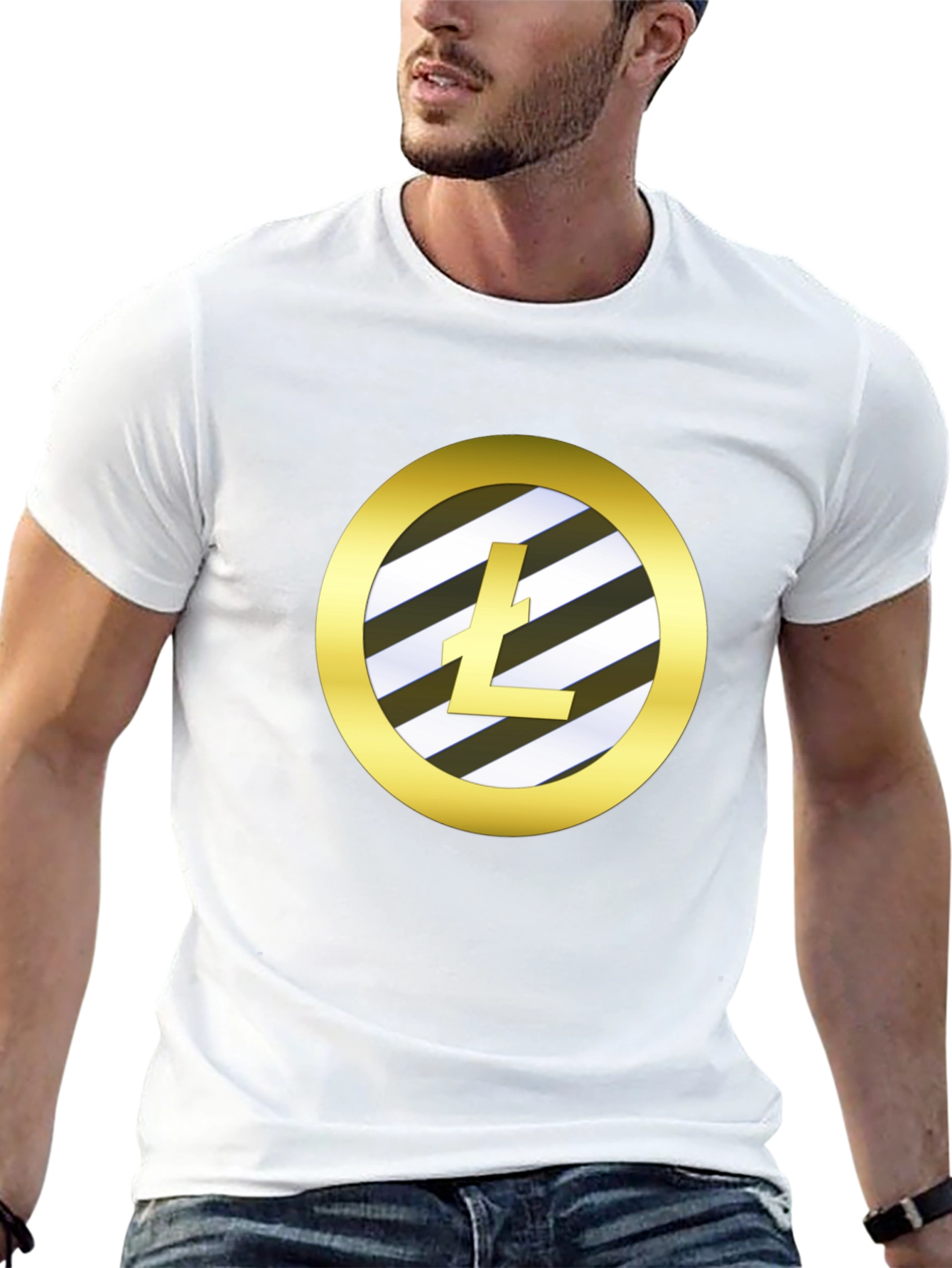Litecoin Logo Black T-Shirt Crypto Fan Apparel - 13