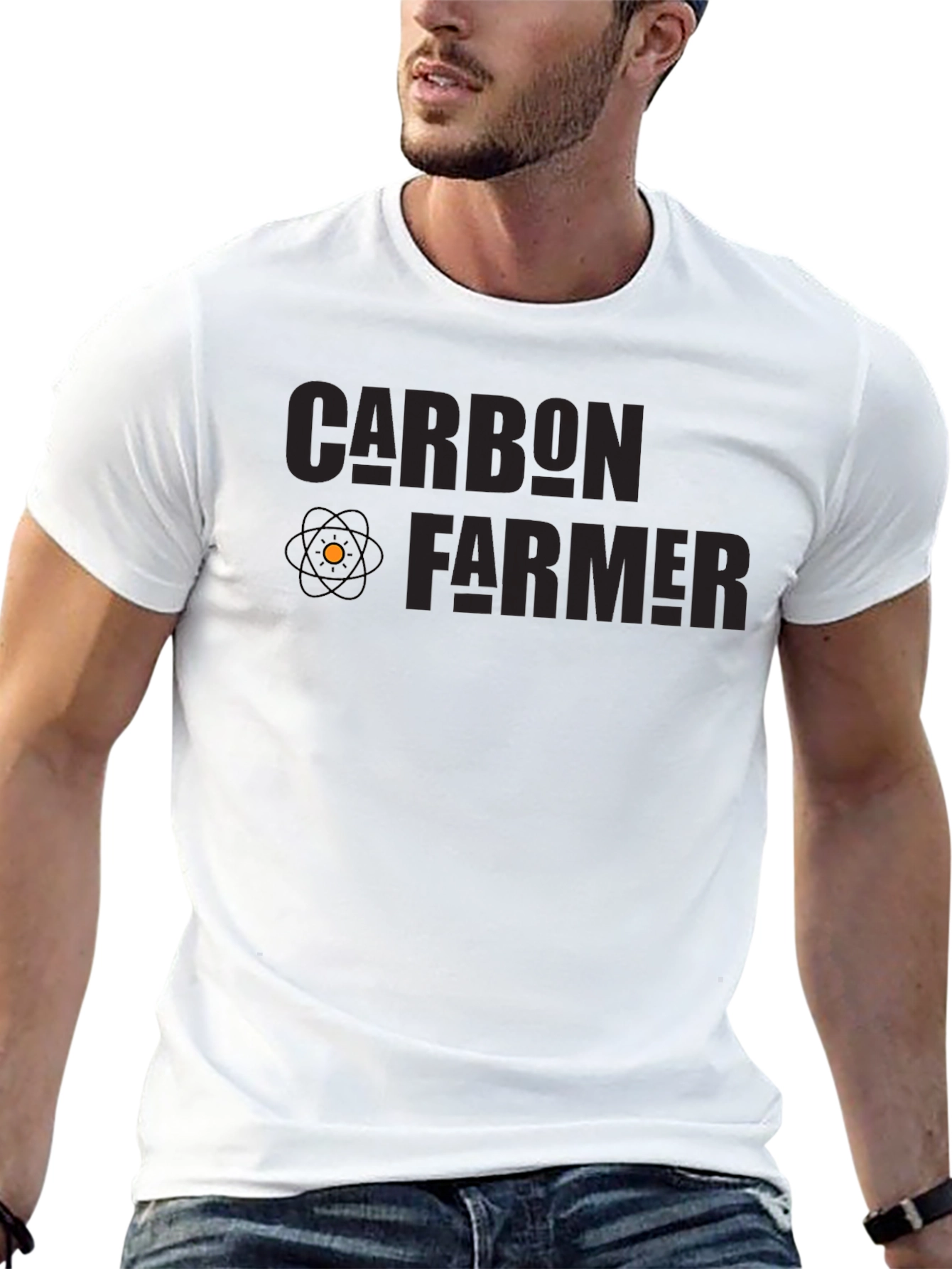 Black Carbon Farmer Graphic T-Shirt view 13