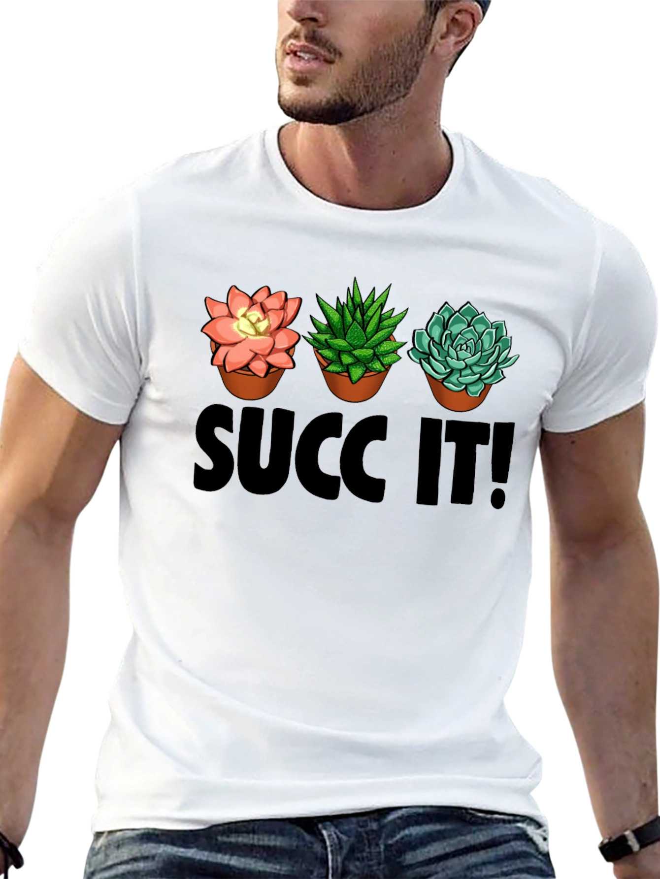 Black Succ It! T-Shirt Funny Plant Lover Tee view 13