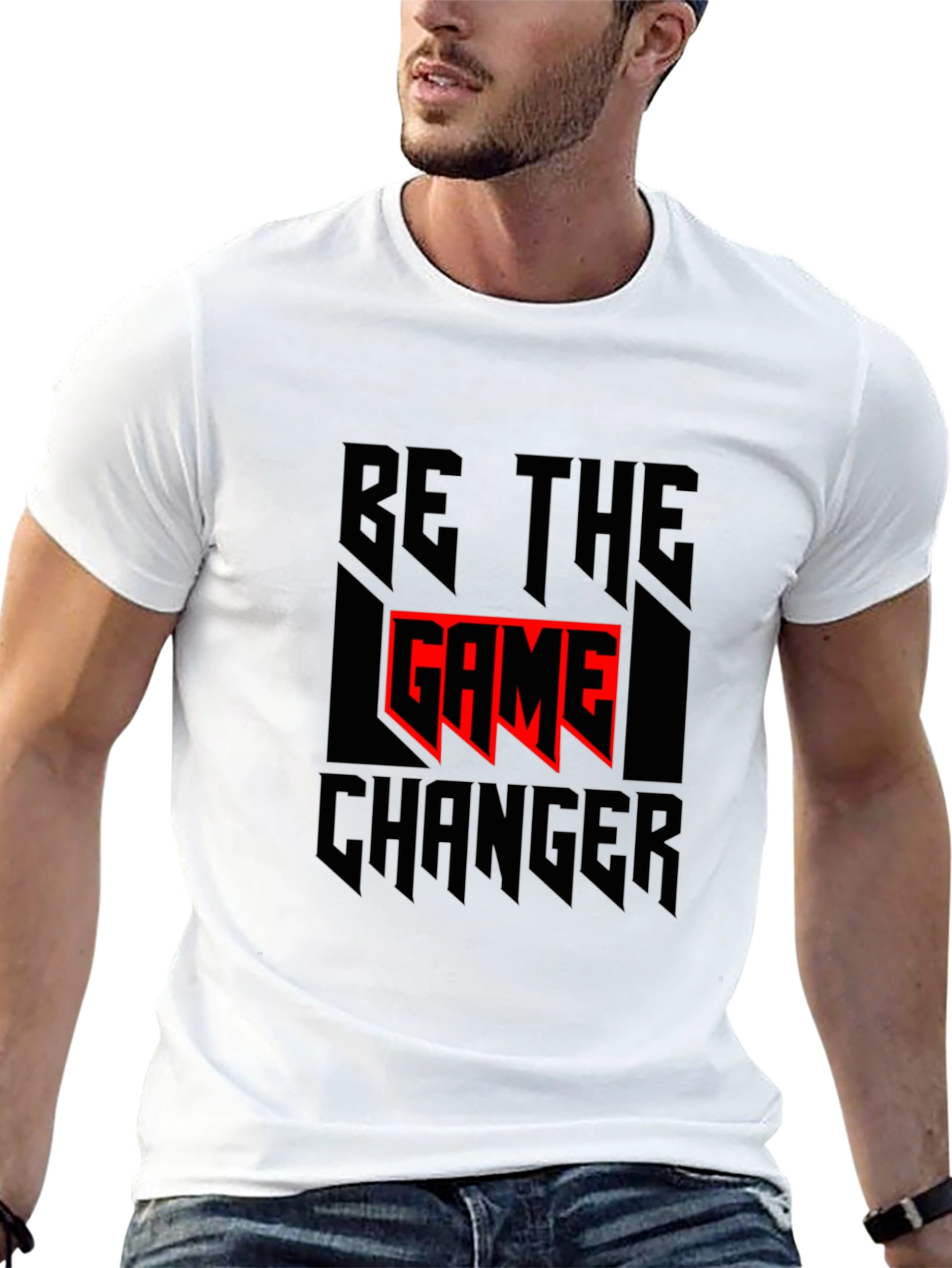 Black Be the Game Changer Black Graphic Tee view 13