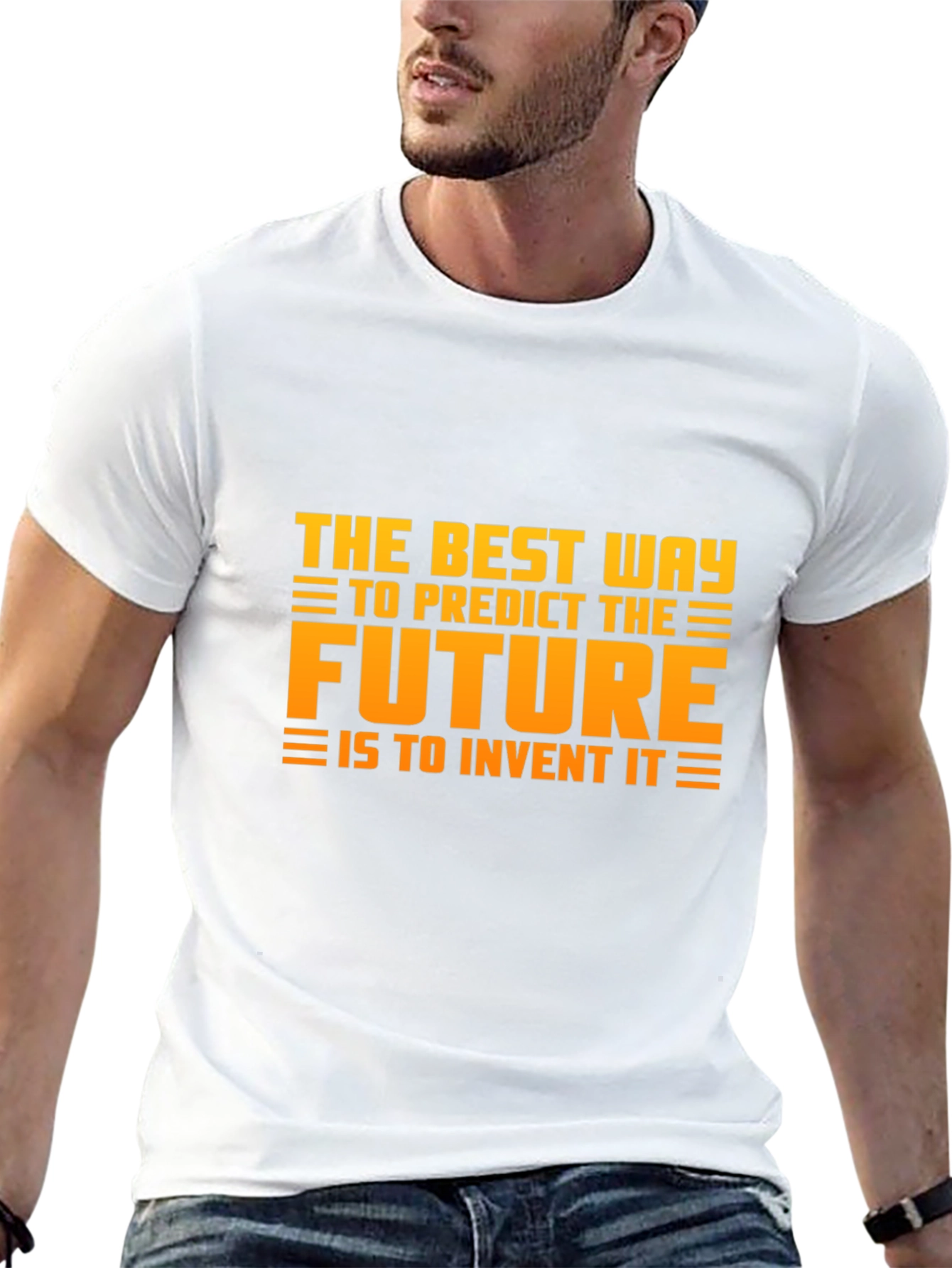 Black Invent The Future T-Shirt - Inspiring Quote Graphic Tee view 13