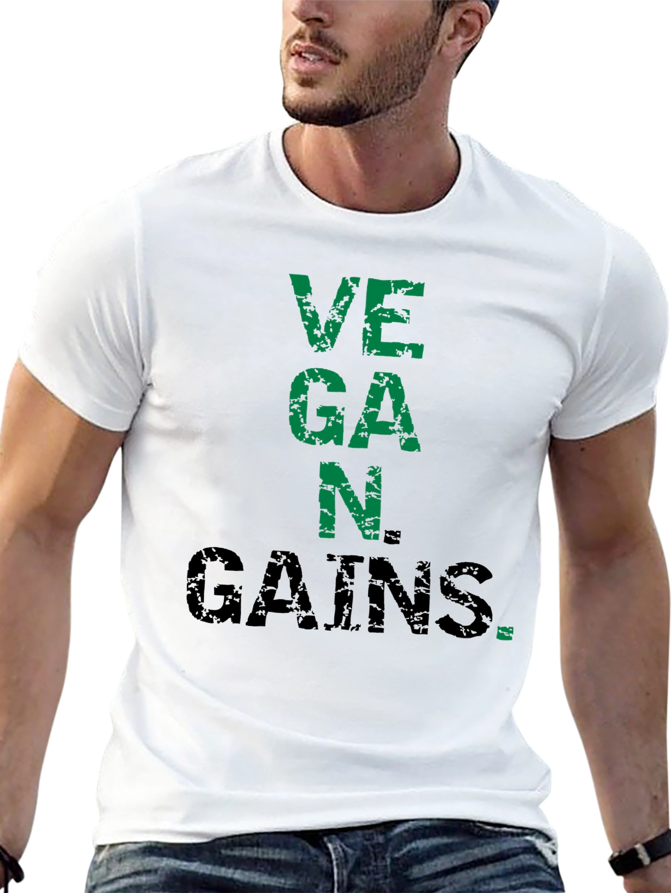 Vegan Gains Graphic Tee - Black - 13