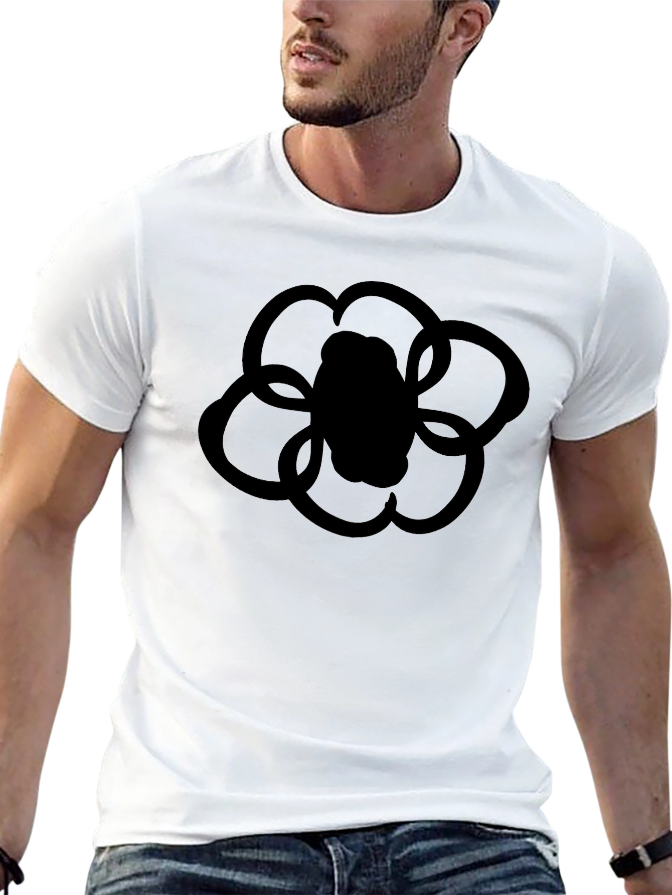 Black Black Flower Graphic T-Shirt view 13