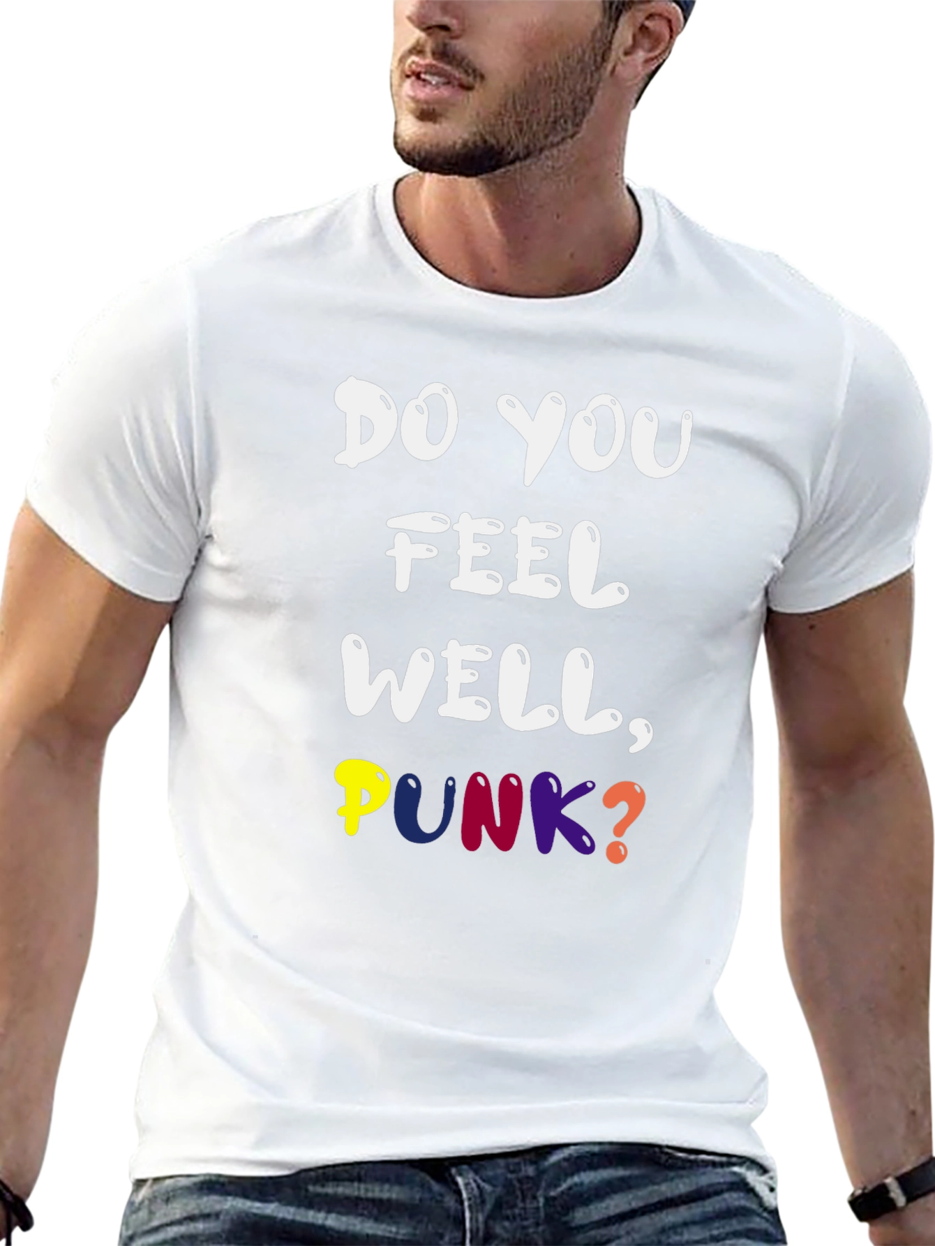 Black Do You Feel Well, Punk? Graphic Tee view 13